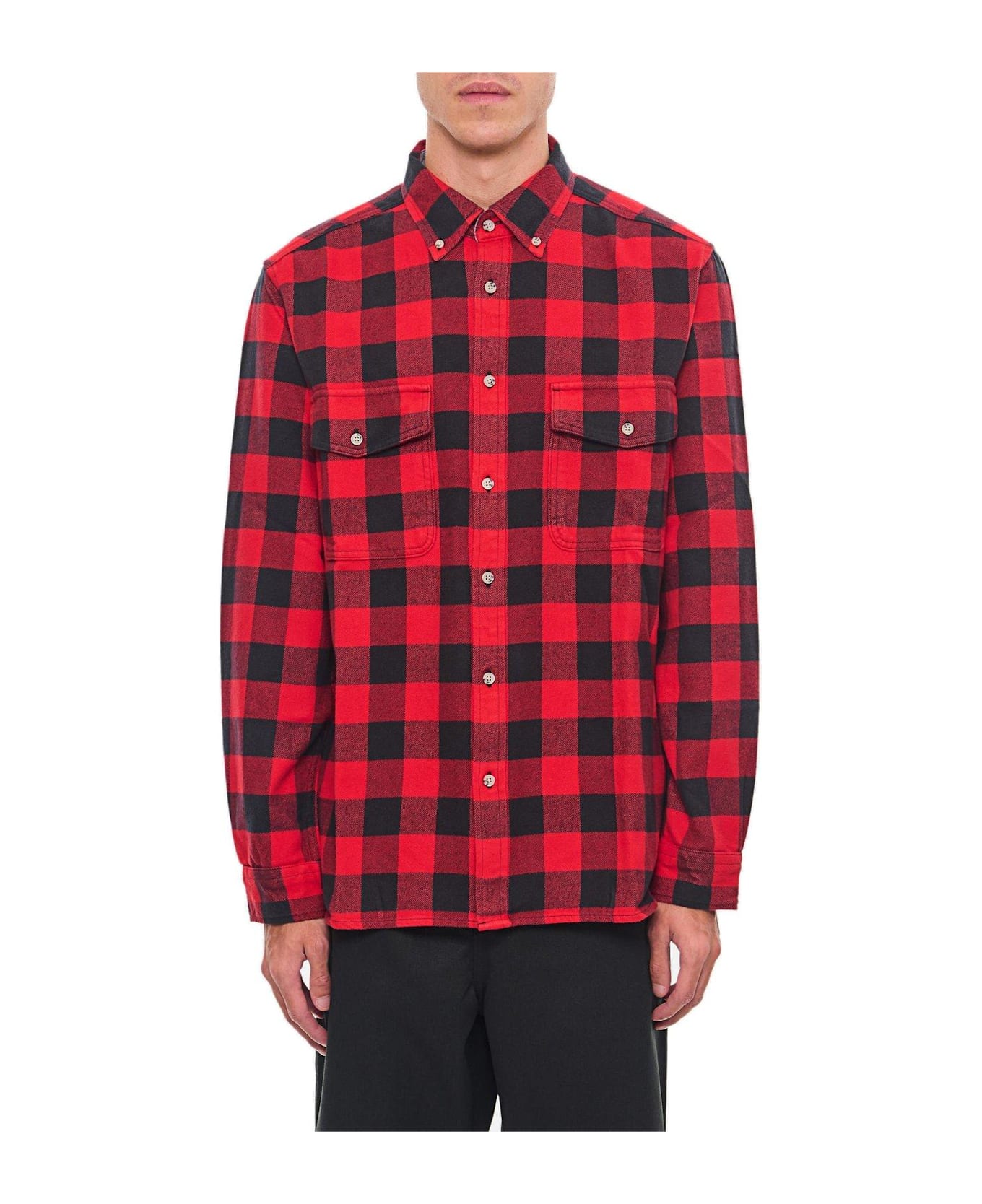 Woolrich Checked Pattern Flannel Shirt - Red Buffalo
