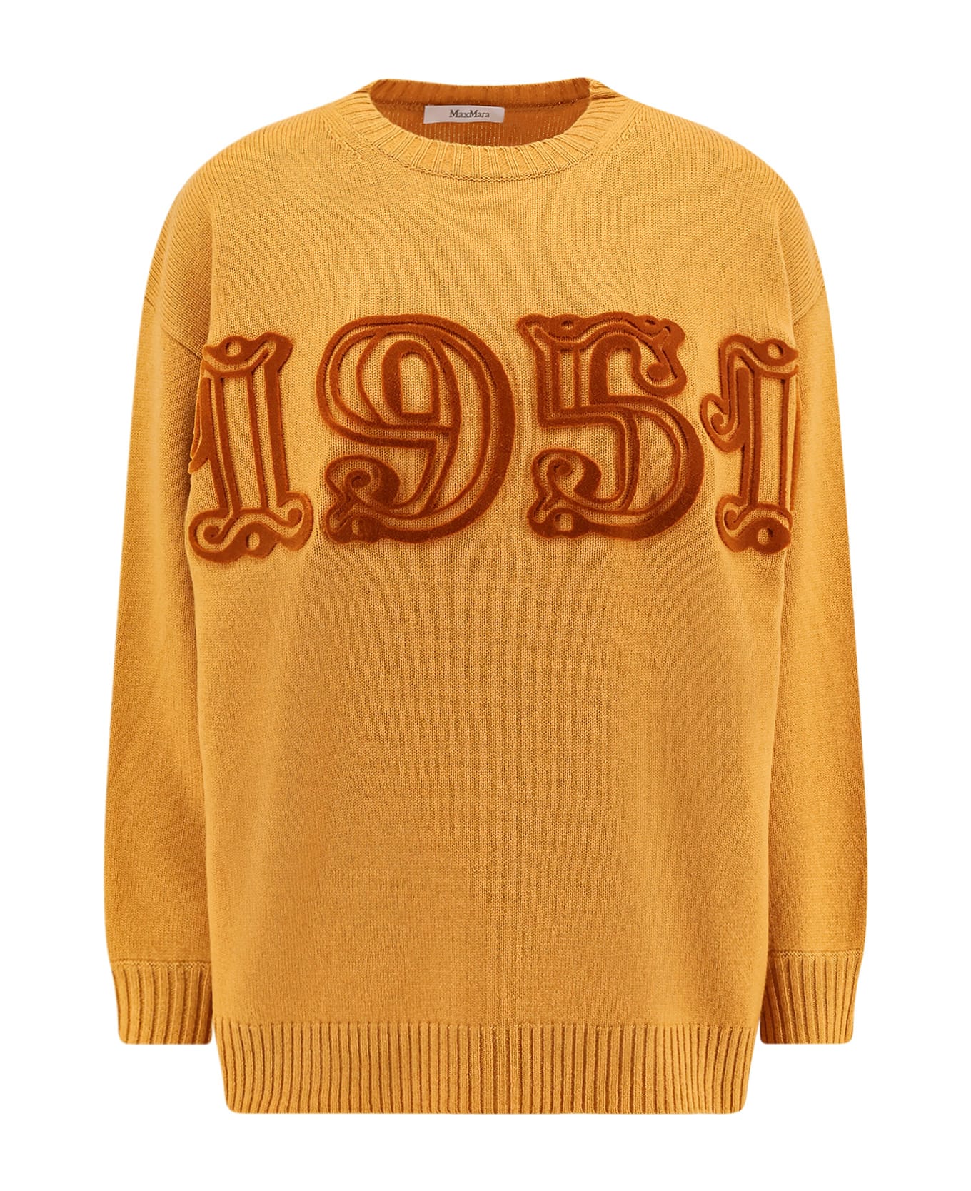 Max Mara 
fido
 Brown Wool Blend T-shirt - Yellow