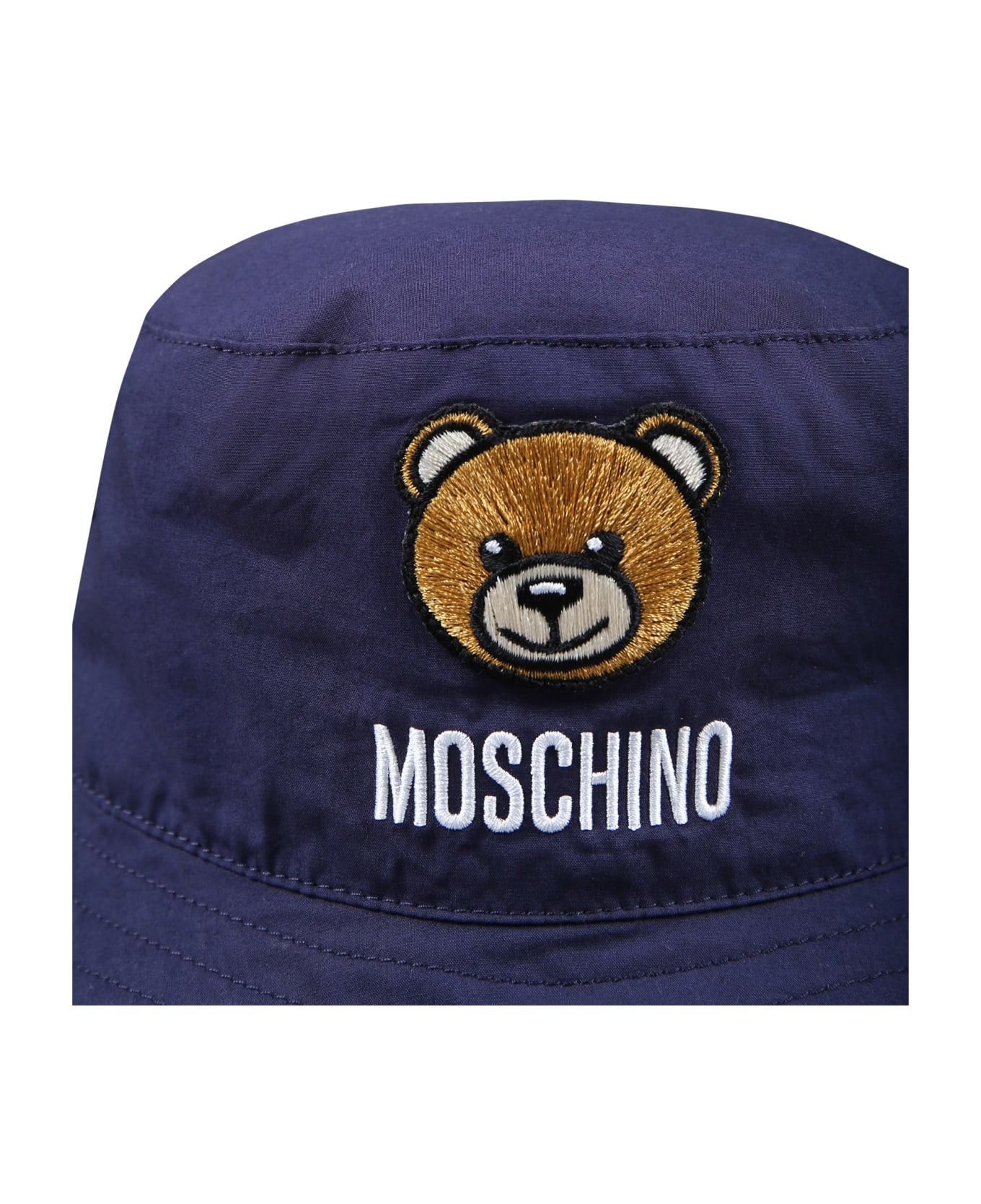 Moschino Blue Cloche For Baby Kids With Teddy Bear - Blue アクセサリー＆ギフト