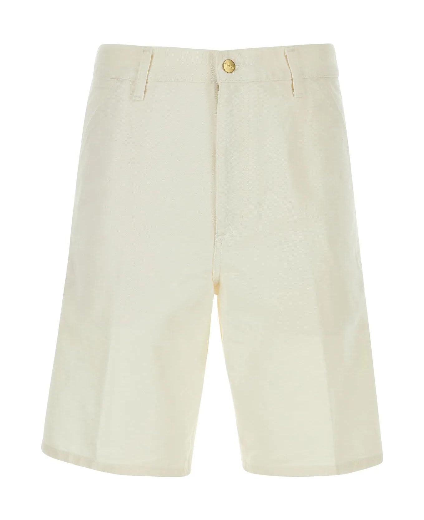 Carhartt White Cotton Single Knee Short - WHITE