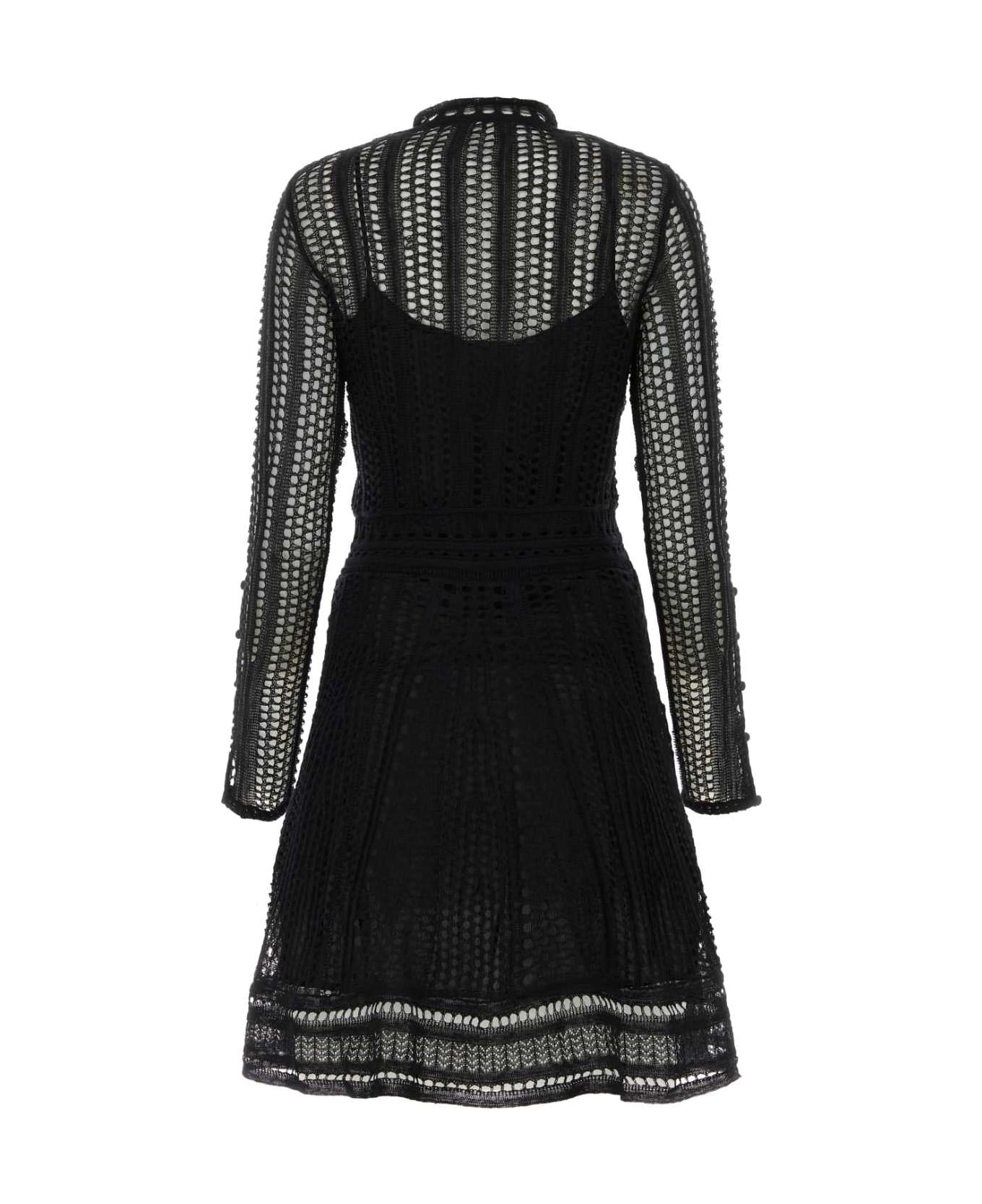 Chloé Black Linen Blend Mini Dress - Black ワンピース＆ドレス
