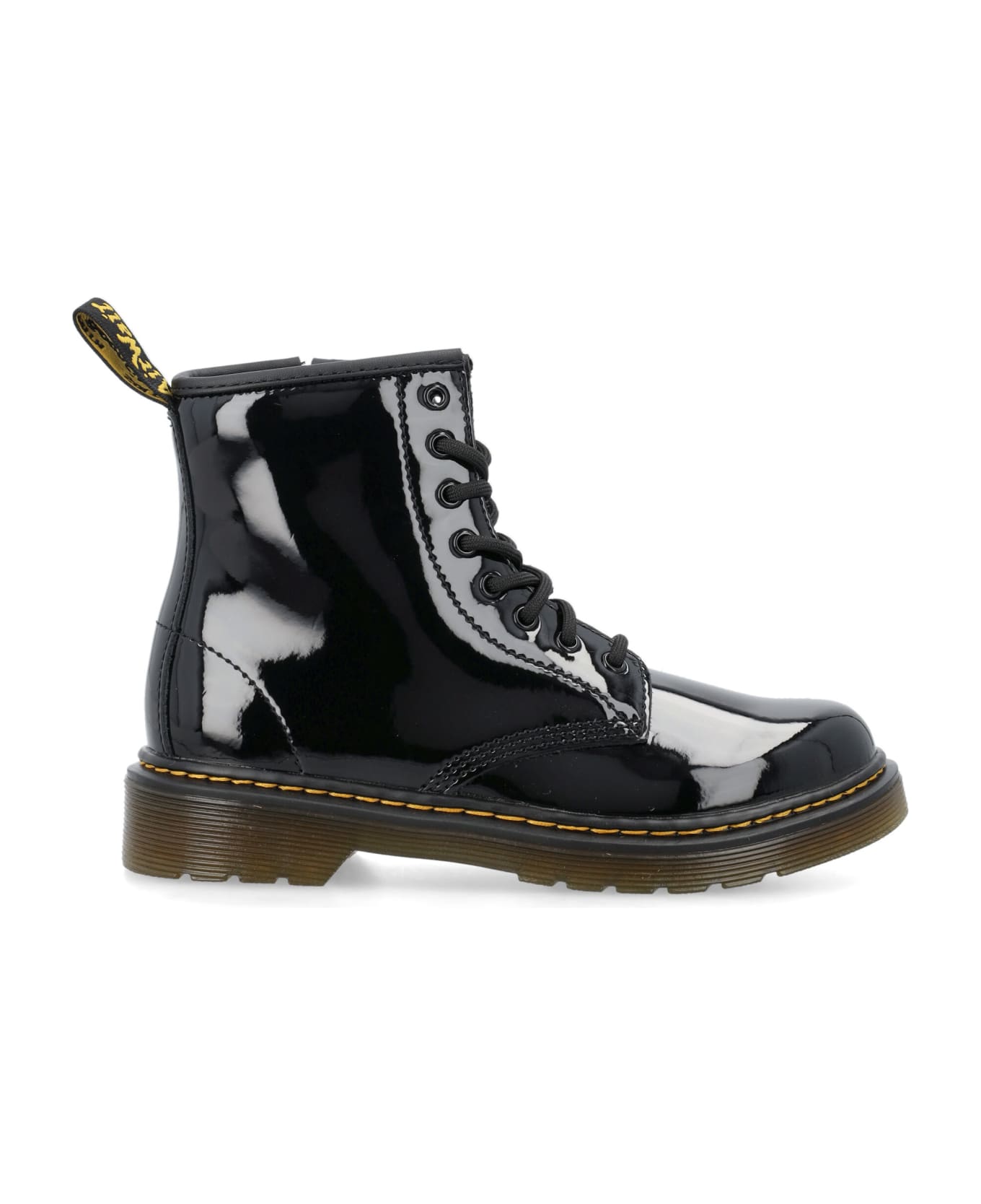 Dr. Martens Kid - Patent Boots - BLACK