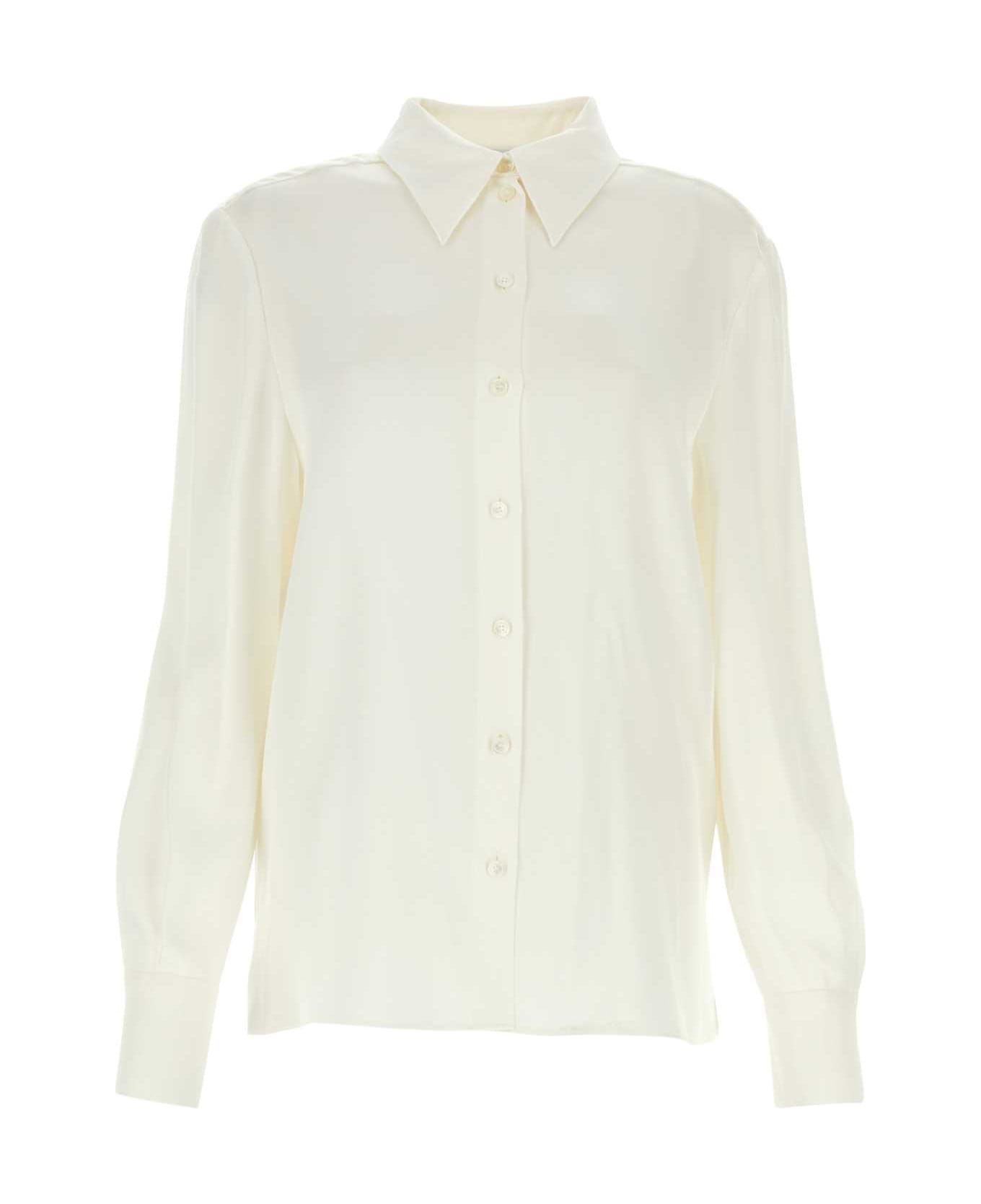 Alberta Ferretti White Satin Shirt - BIANCO