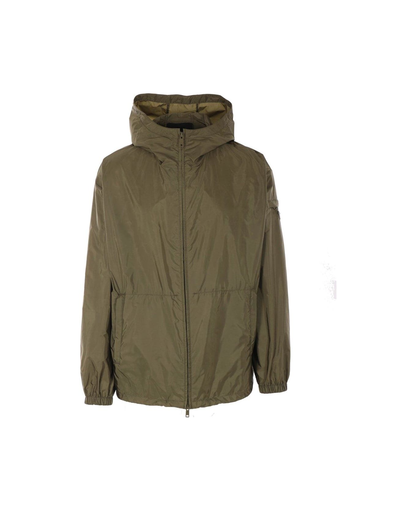 Prada Zip-up Hooded Jacket - MILITARE