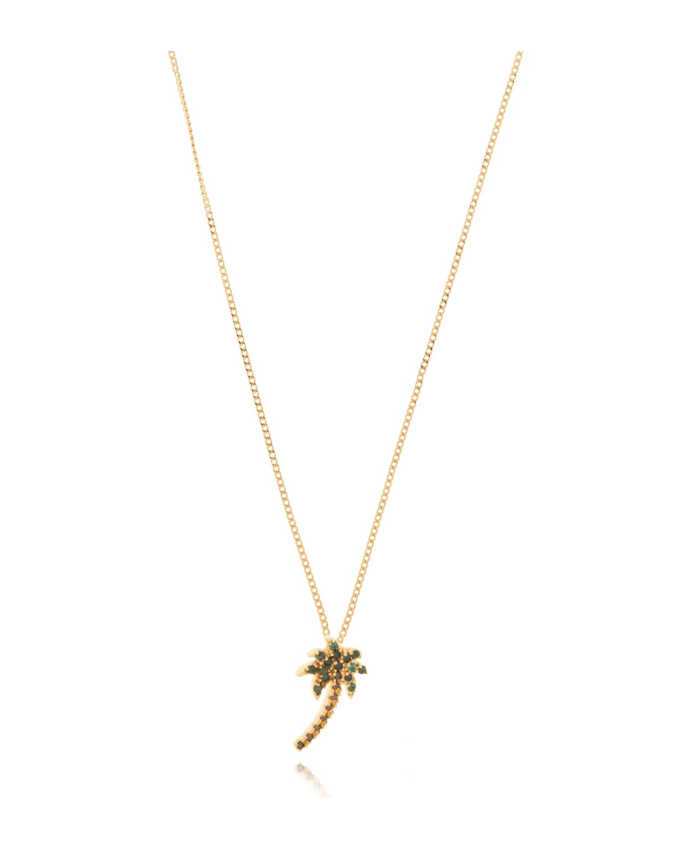 Palm Angels Necklace With Logo - GREEN/GOLD ネックレス