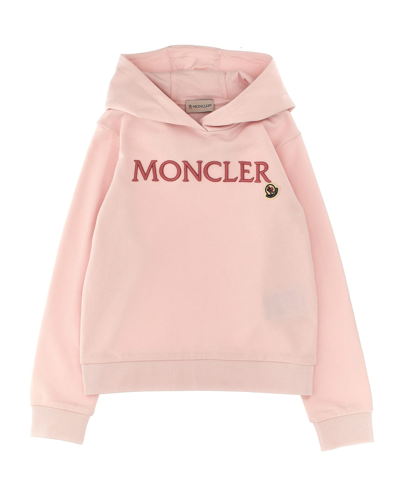 Moncler Logo Embroidery Hoodie - Pink ニットウェア＆スウェットシャツ