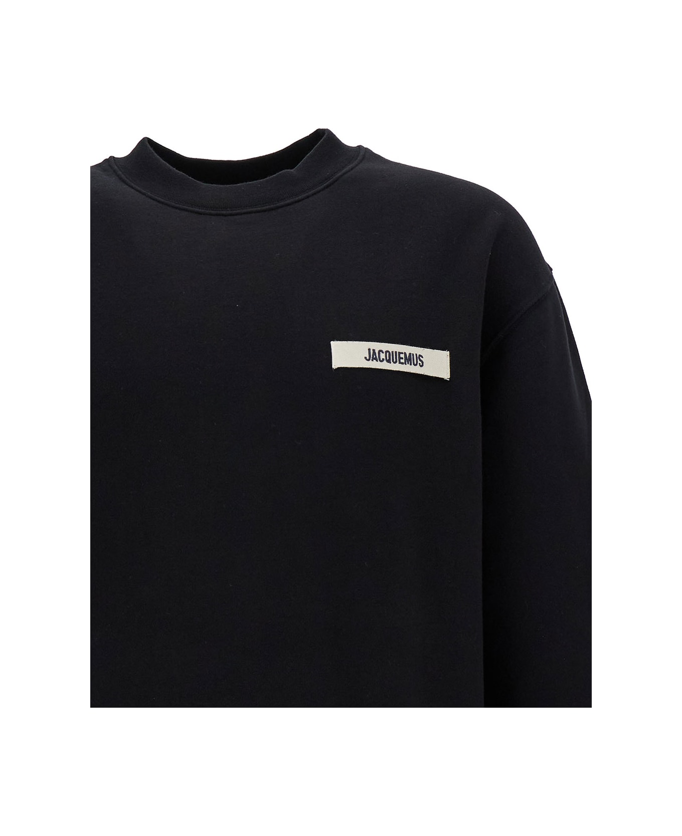 Jacquemus Gros Grain Cotton Sweatshirt - Black