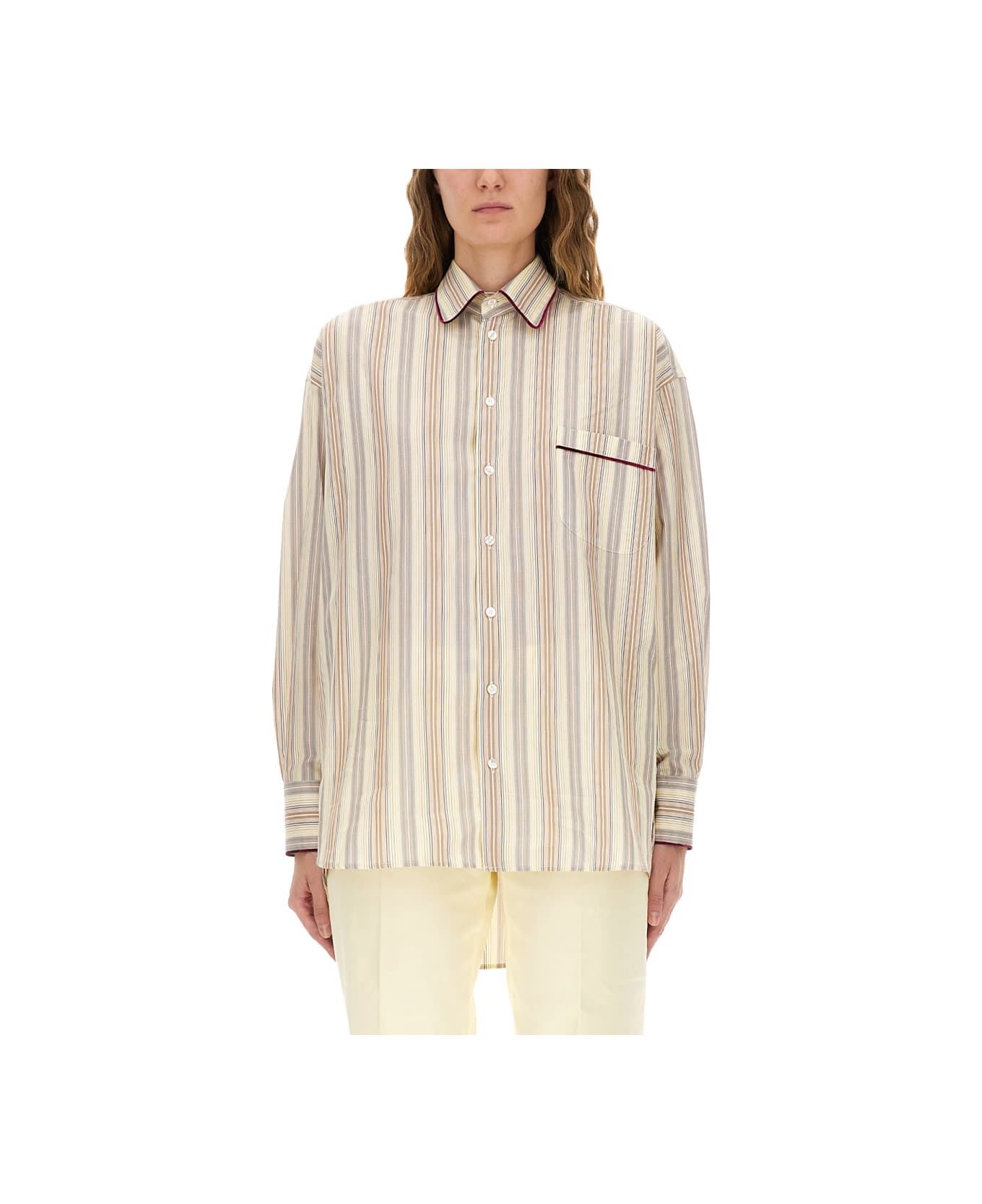 Etro Striped Cotton Shirt - MULTICOLOUR