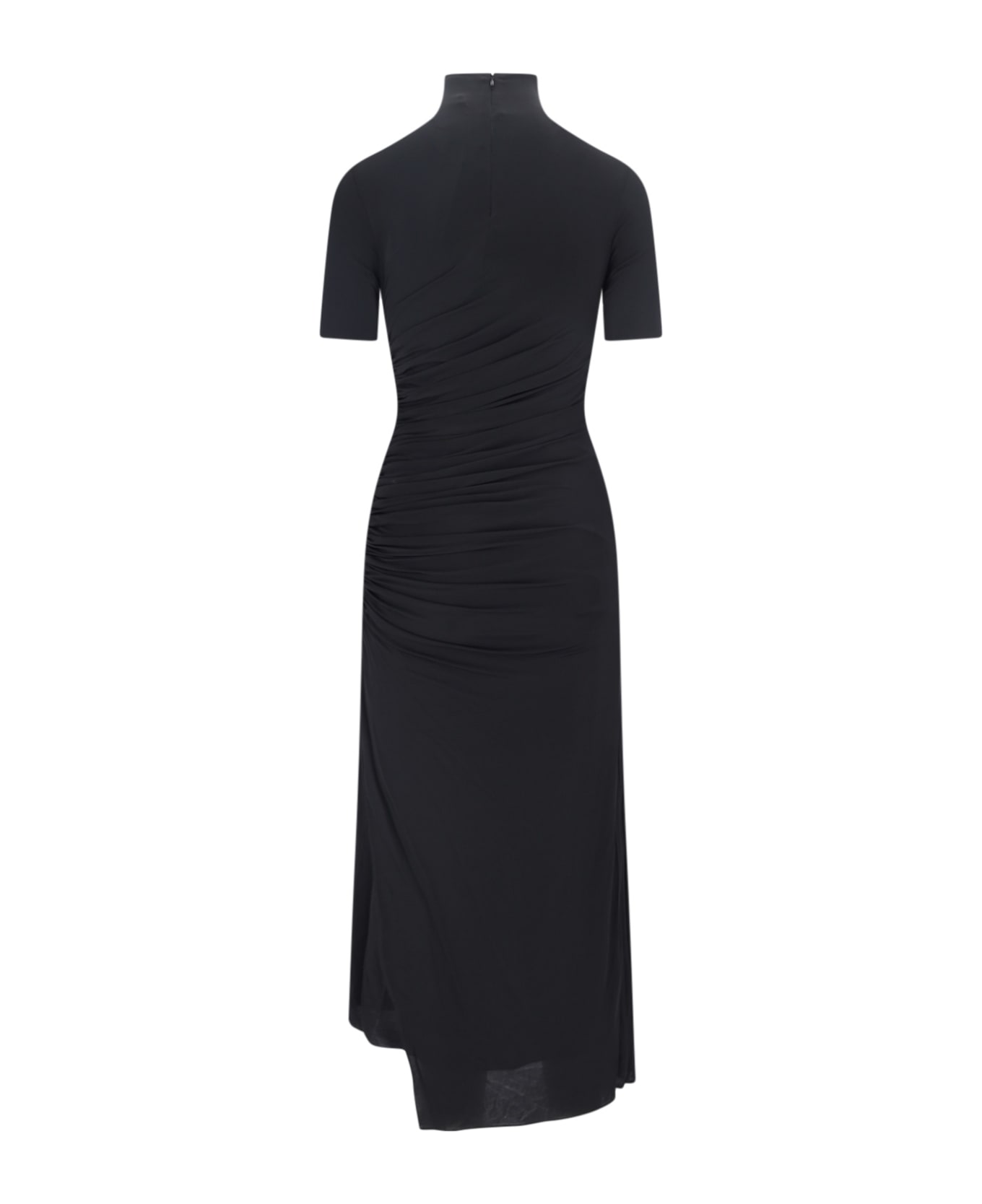 Alaia 'body Conscious' Draped Maxi Dress - Black  