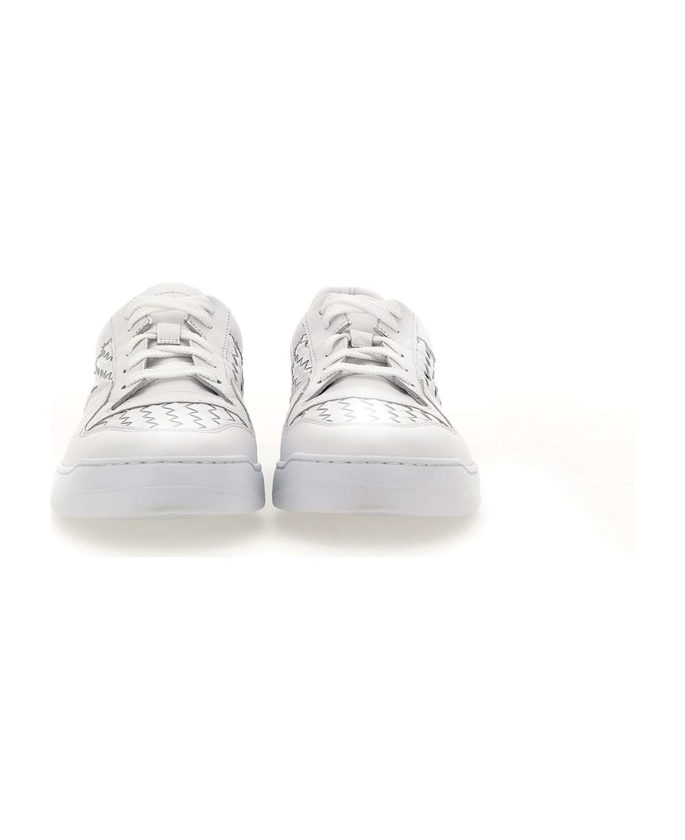 Doucal's "manila" Leather Sneakers - WHITE