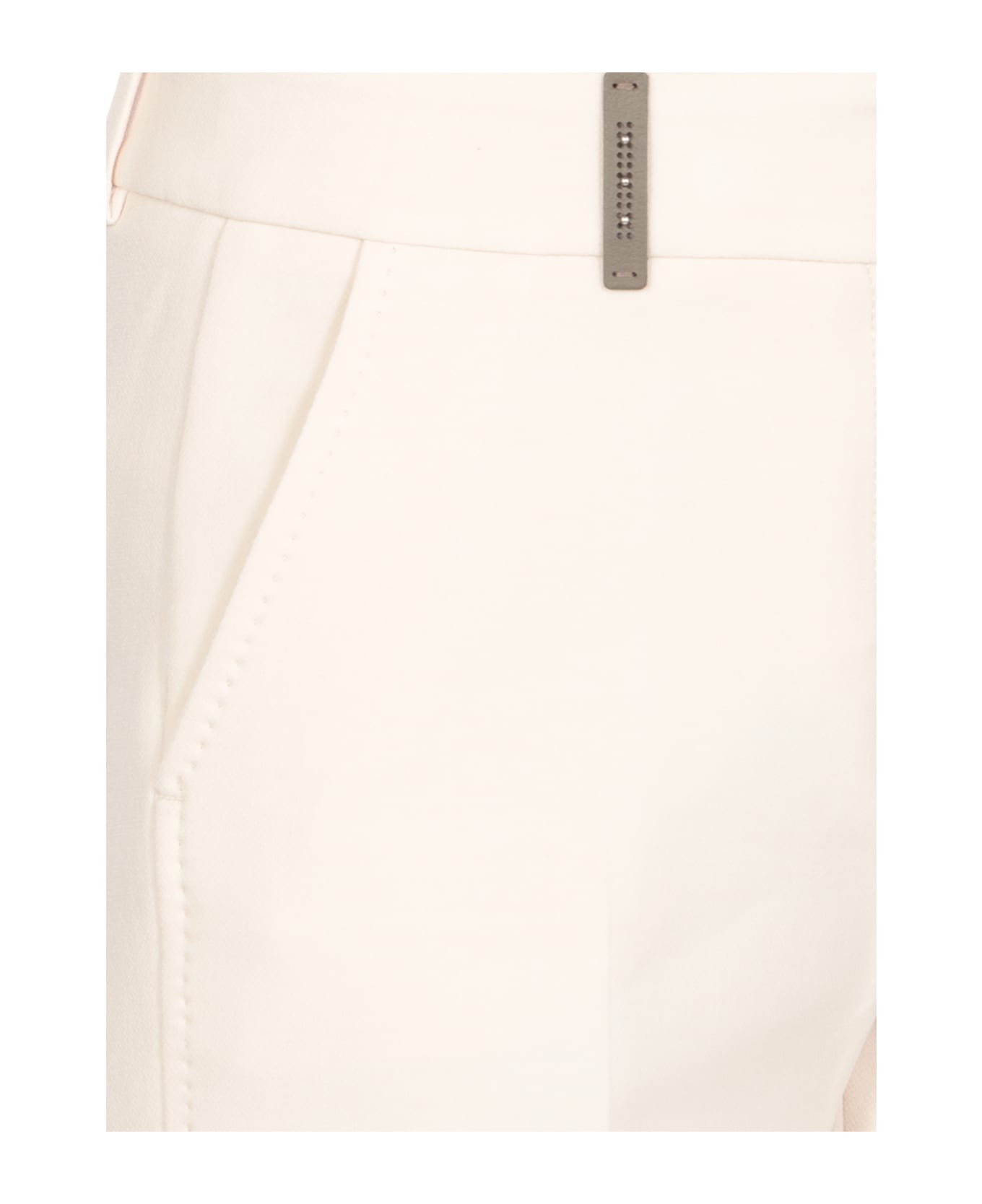 Peserico Pants With Leather Detail - Pink