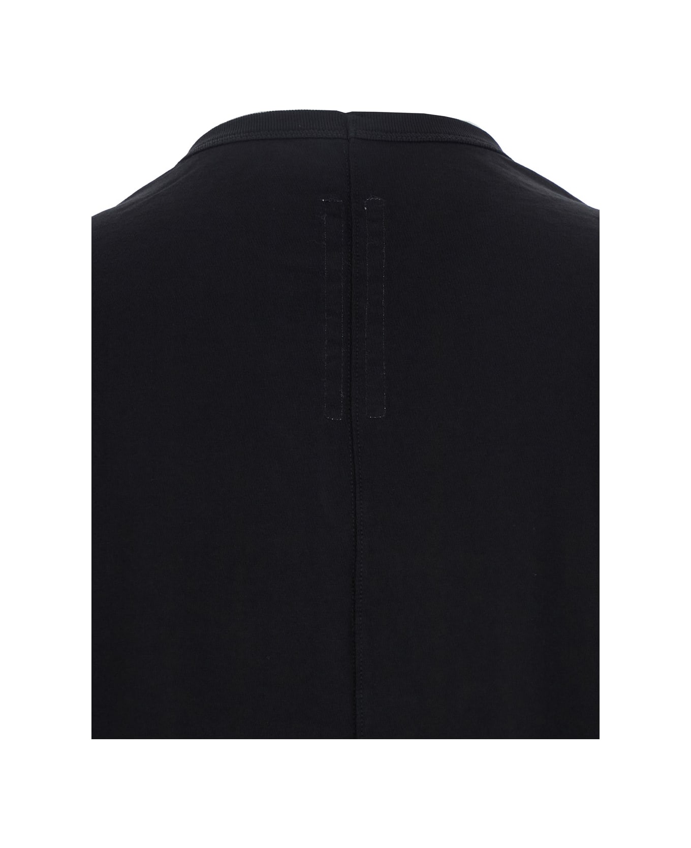 Rick Owens 
brad
 Black Crewneck T-shirt With Rear Stitching In Cotton Man - Black