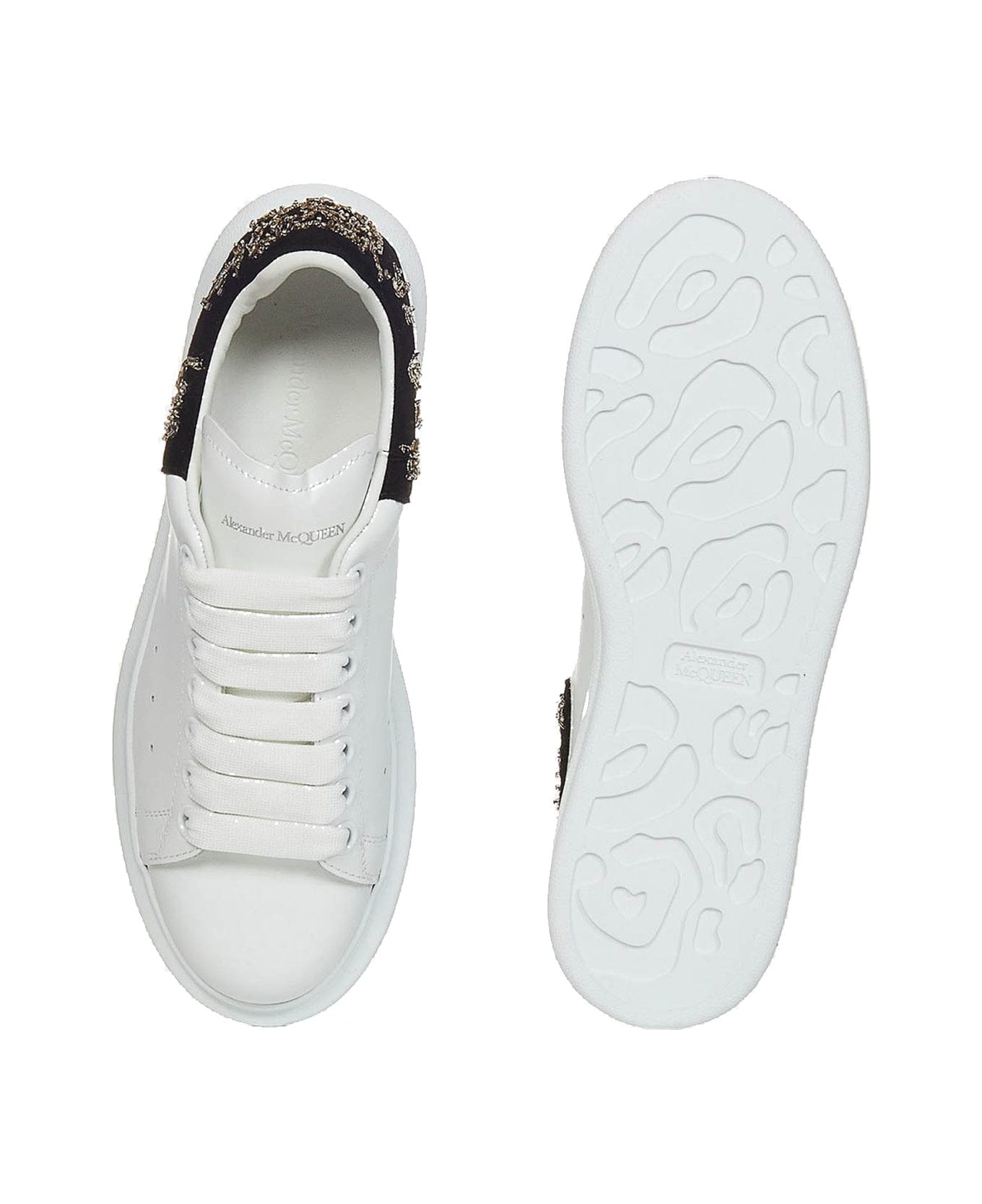 Alexander McQueen Oversized Leather Sneakers - White