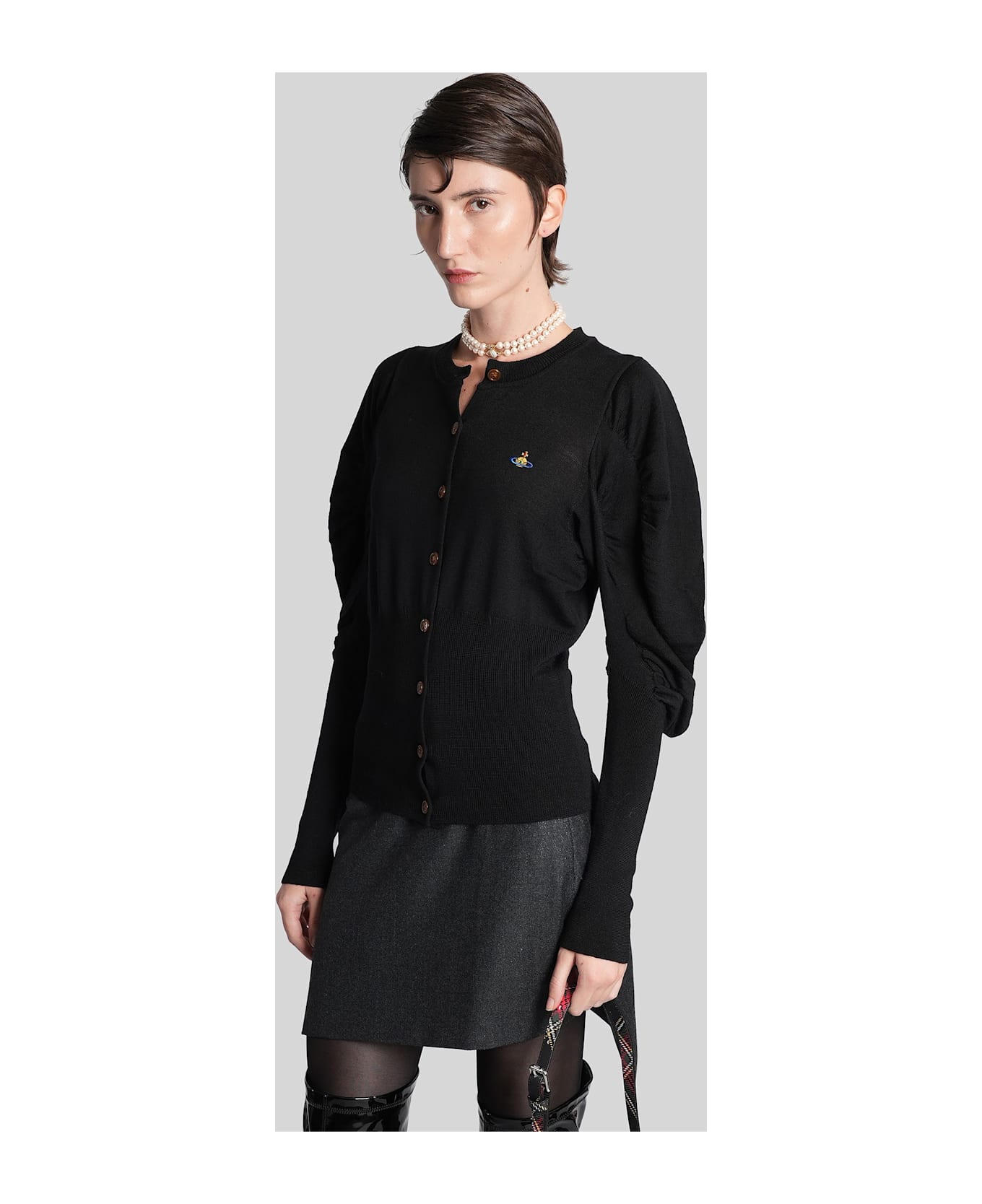 Vivienne Westwood Eli Cardigan In Black Wool - black カーディガン