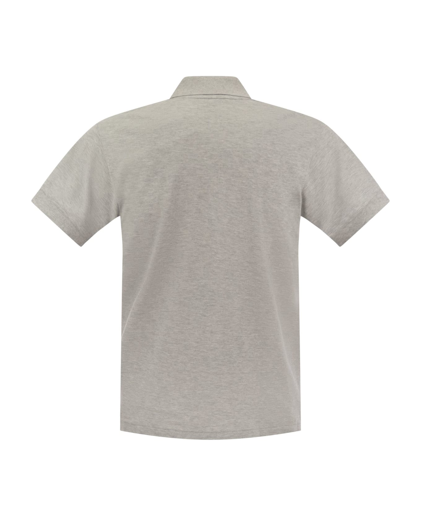 Lacoste Short-sleeved Mélange czarne Polo Shirt - Melange Grey
