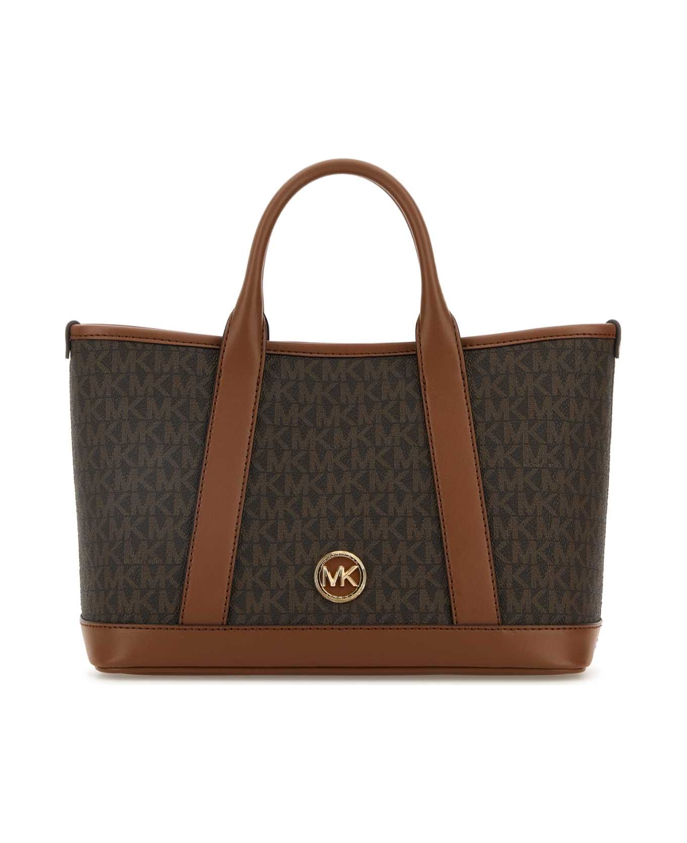 Michael Kors Printed Canvas Small Luisa Shopping Bag - BRNLUGGAGE