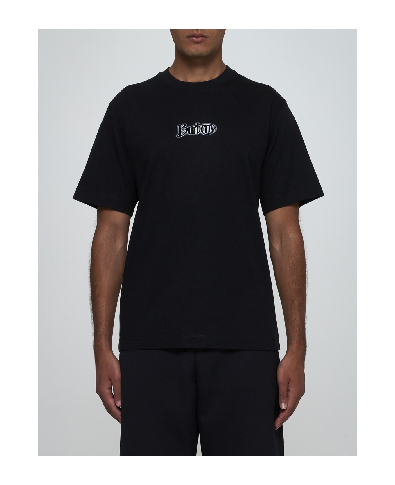 Burberry Logo Cotton T-shirt - BLACK