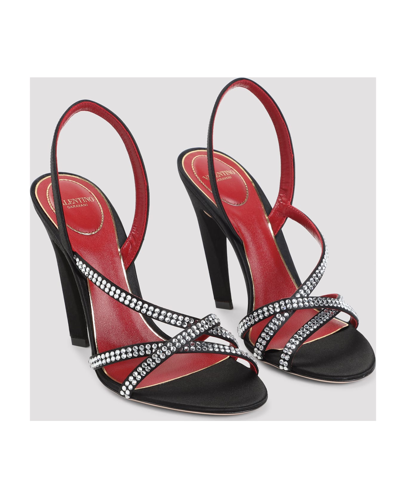 Valentino Garavani Viscose Sandals - U Nero Crystal