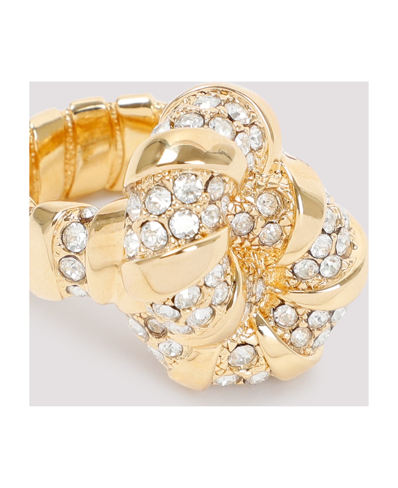 Lanvin Rhinestone Melodie Ring - Gold