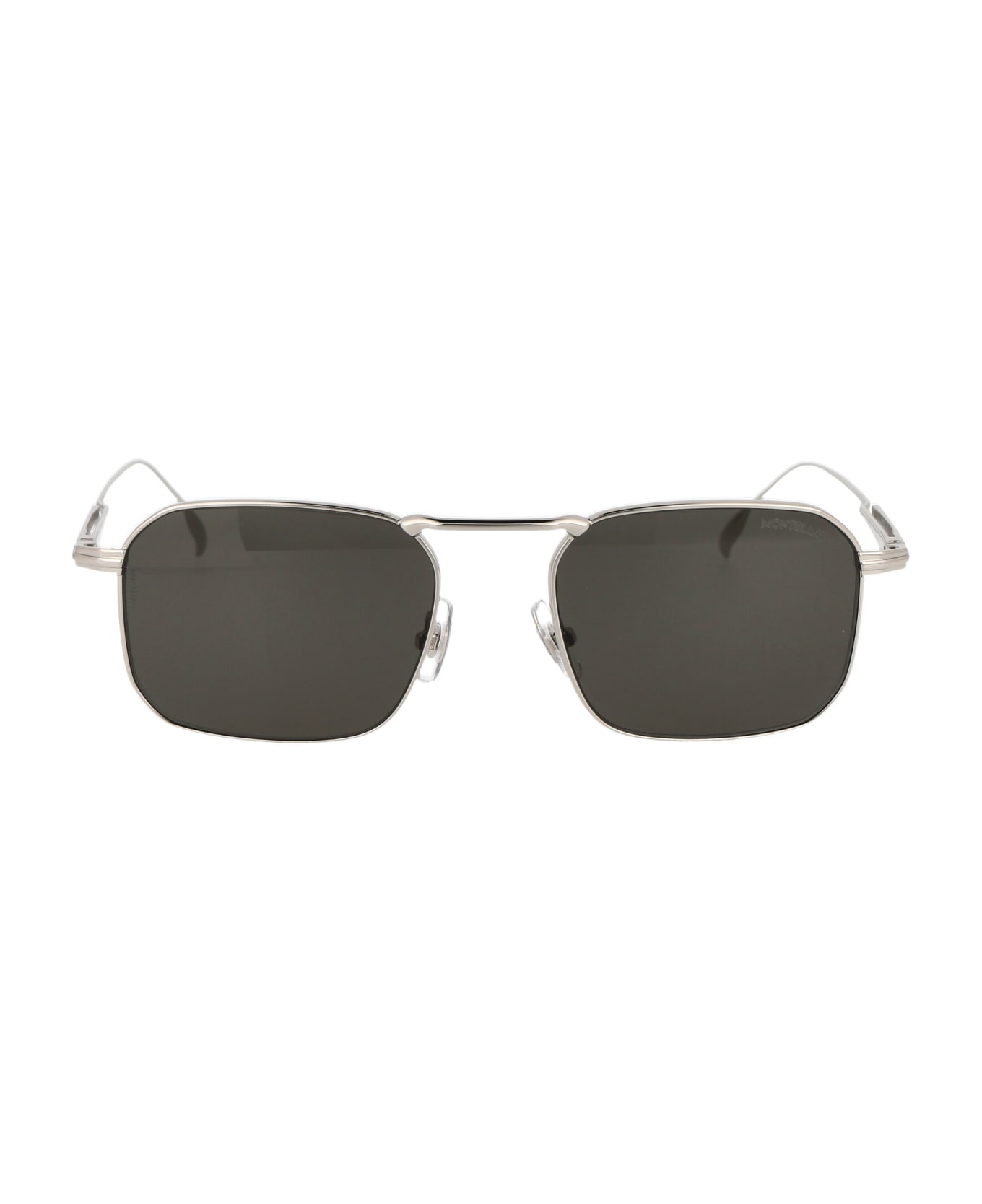 Montblanc Mb0218s Sunglasses - 001 SILVER SILVER GREY