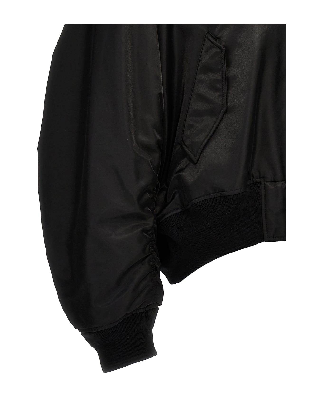 Balenciaga 'la Varsity' Bomber Jacket - White/Black