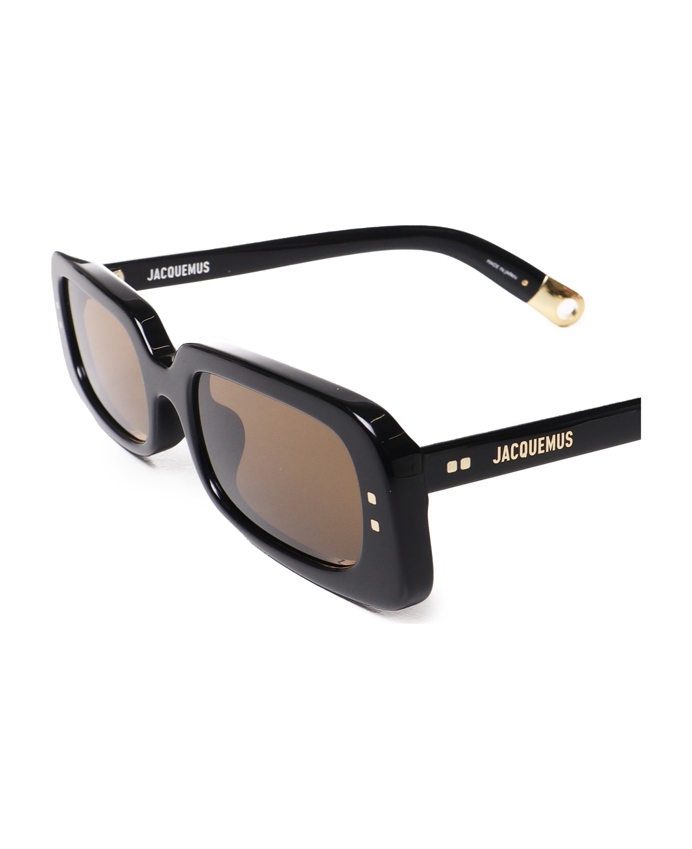 Jacquemus Ovalo Sunglasses In Acetate - brown