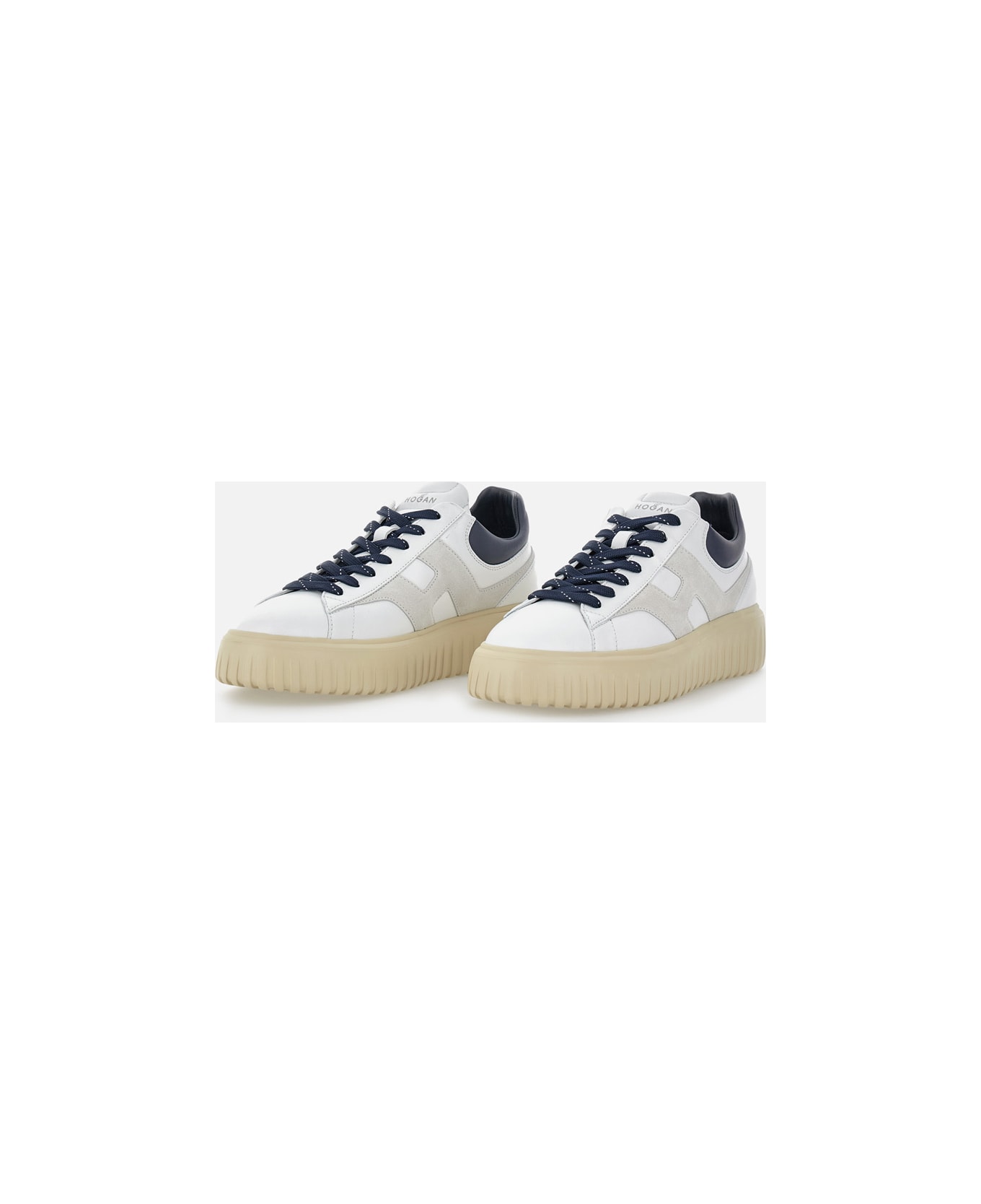 Hogan H Slash Lace-up Shoe - White