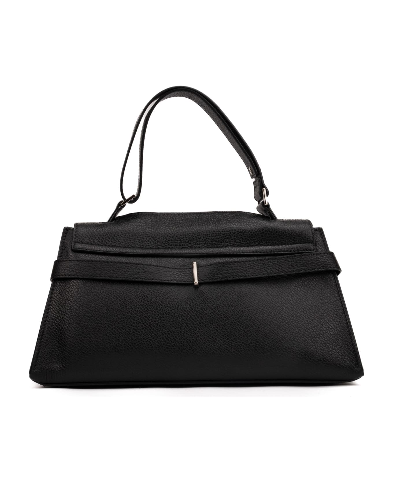 Orciani Sveva Longuette Sense Bag In Black Leather - Nero