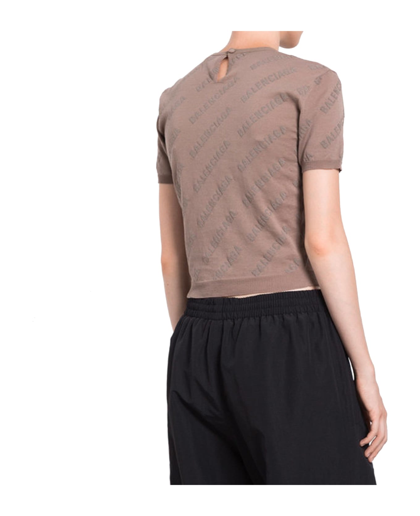 Balenciaga Knitted Top - Brown Tシャツ