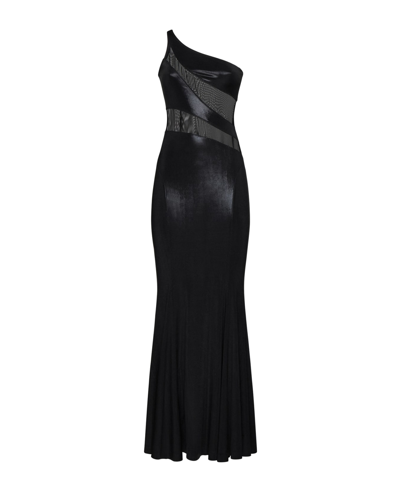 Norma Kamali Dress - Black/black mesh ワンピース＆ドレス