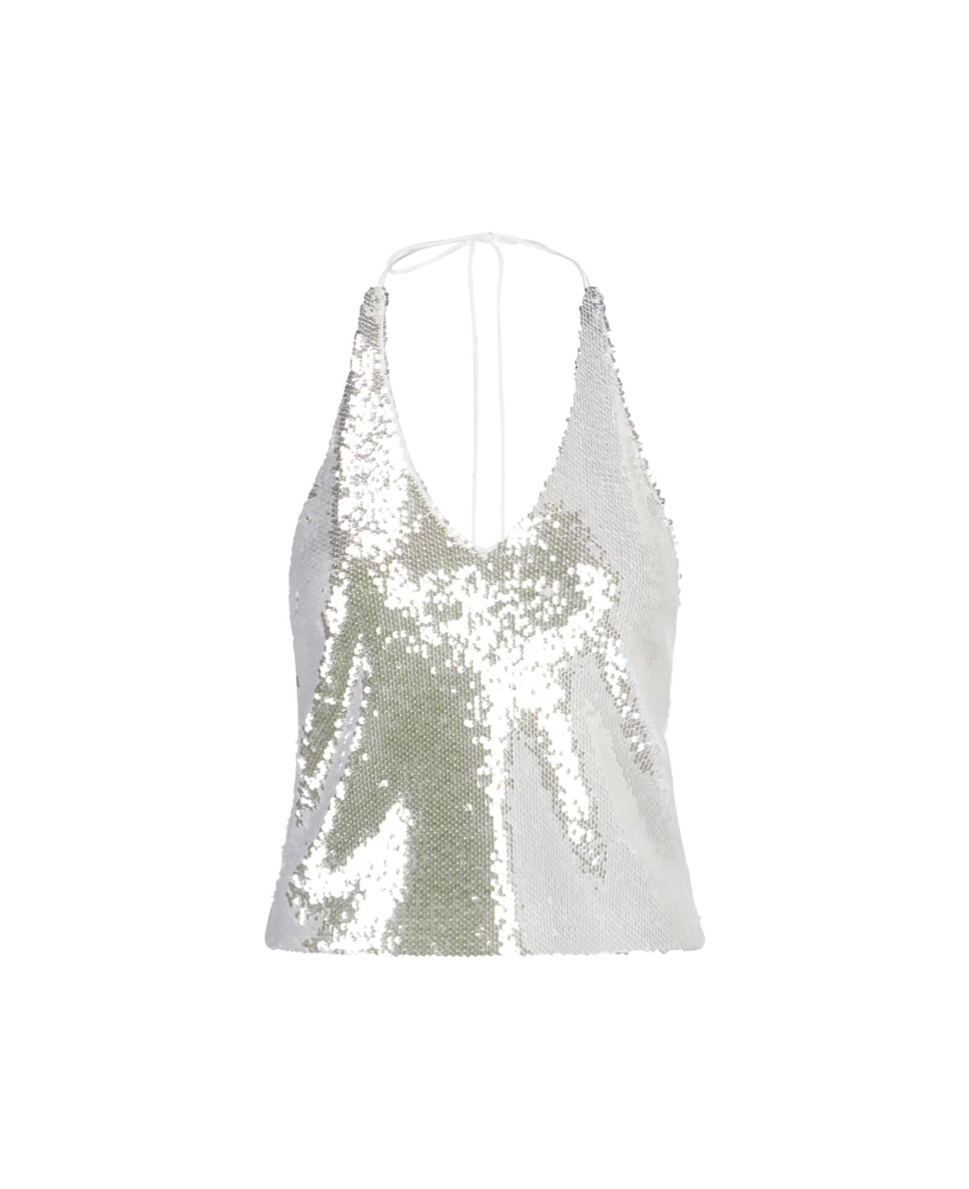 Rotate by Birger Christensen Sequin Top - White トップス
