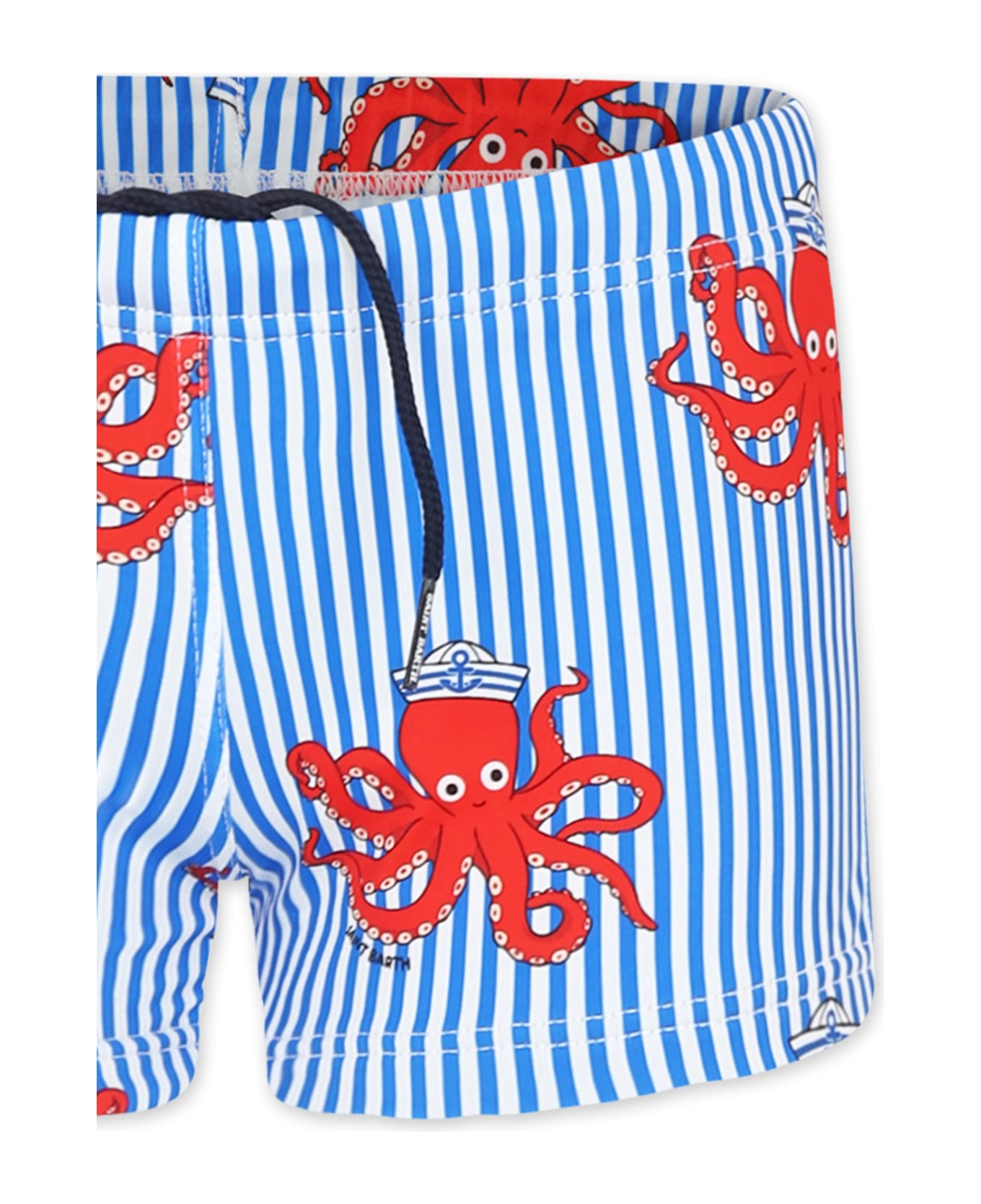 MC2 Saint Barth Light Blue Swim Short For Boy With Octopus - Light Blue