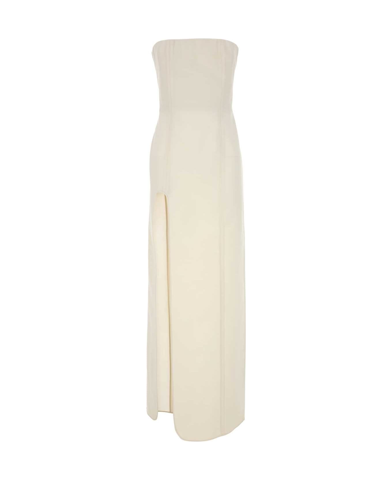 Stella McCartney White Wool Long Dress - CREAM