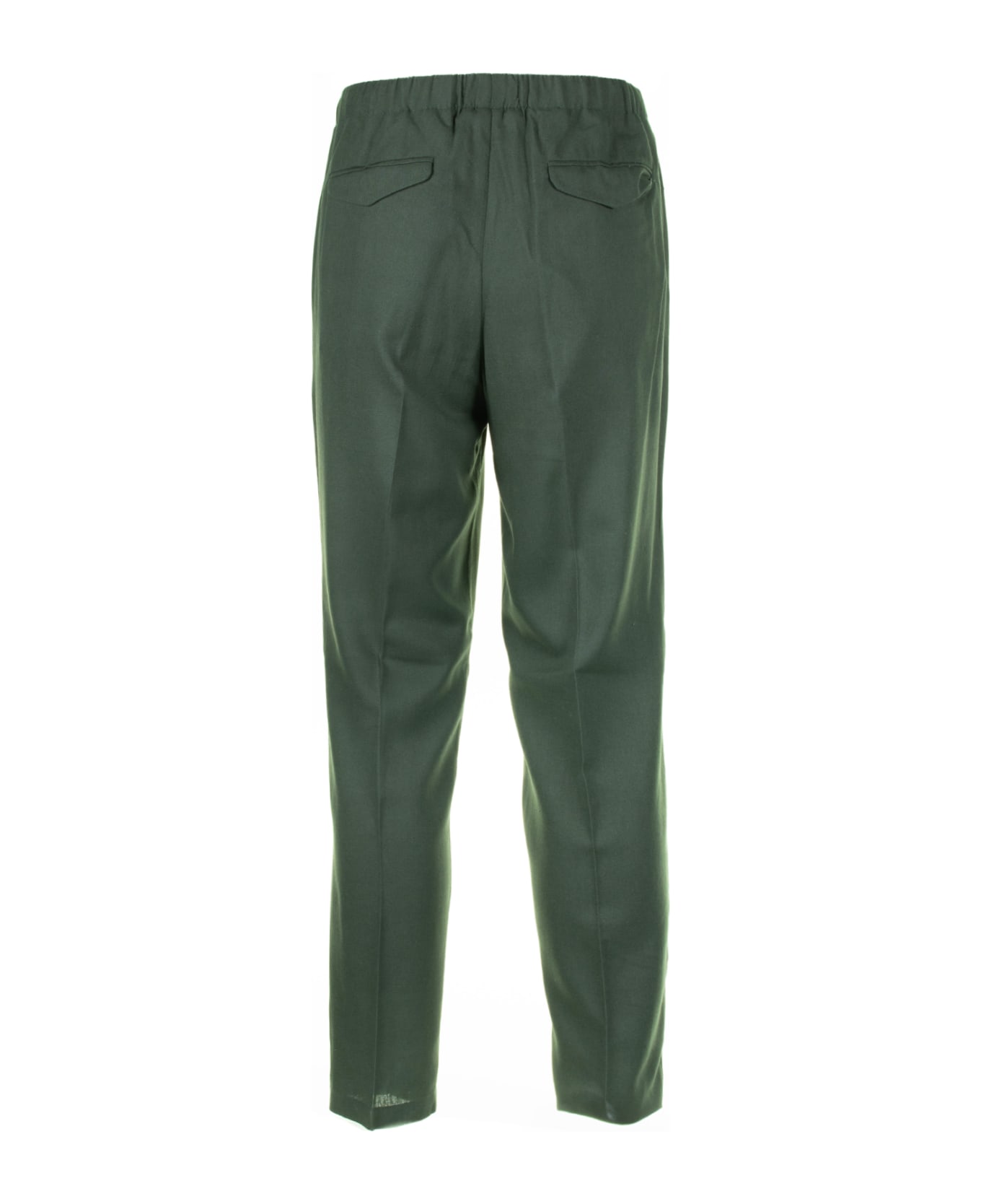 Cruna Green Linen Blend Trousers - VERDE