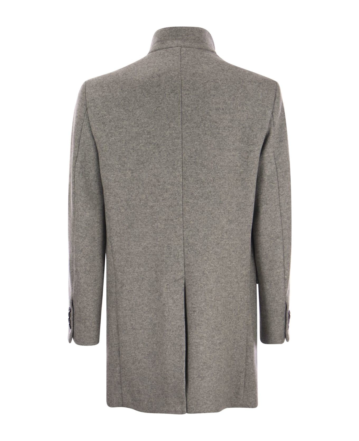 Fay New Duty - Wool-blend Coat - Melange Grey