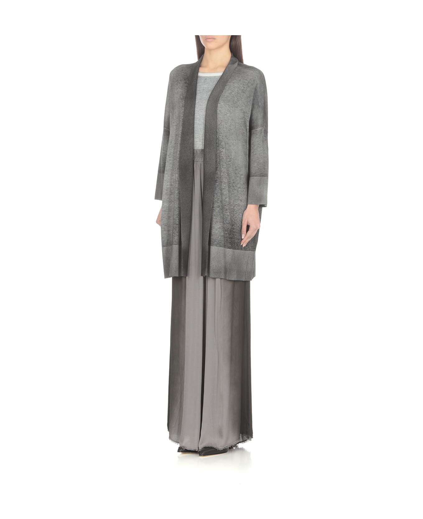 Avant Toi Cashmere And Wool Cardigan - Grey