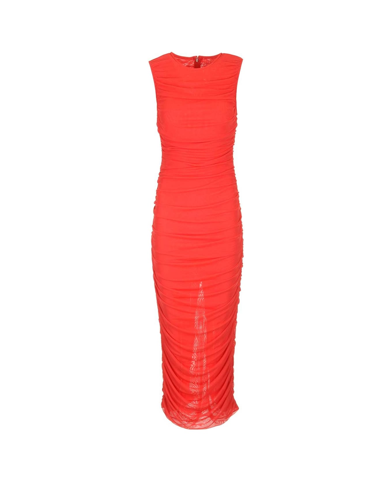 Rotate by Birger Christensen Red Midi Dress With Ruffles - Red