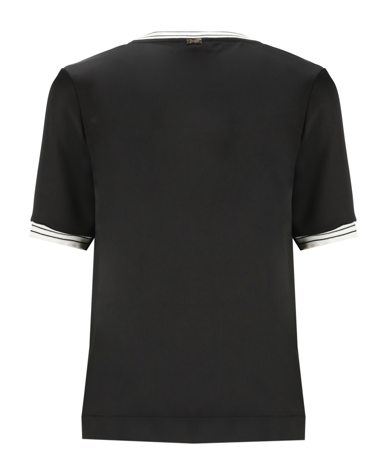 Herno Casual Satin T-shirt - Black