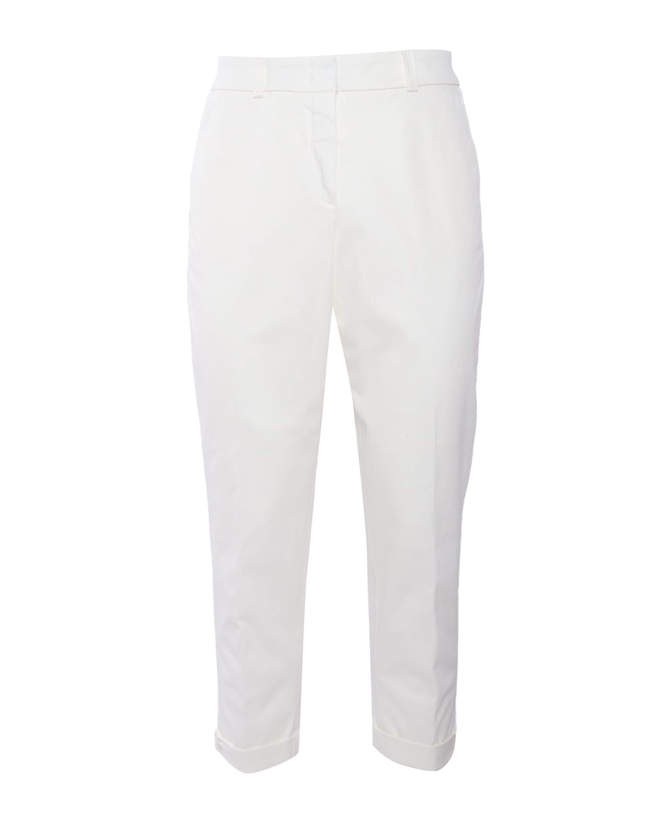 Peserico White Trousers - WHITE