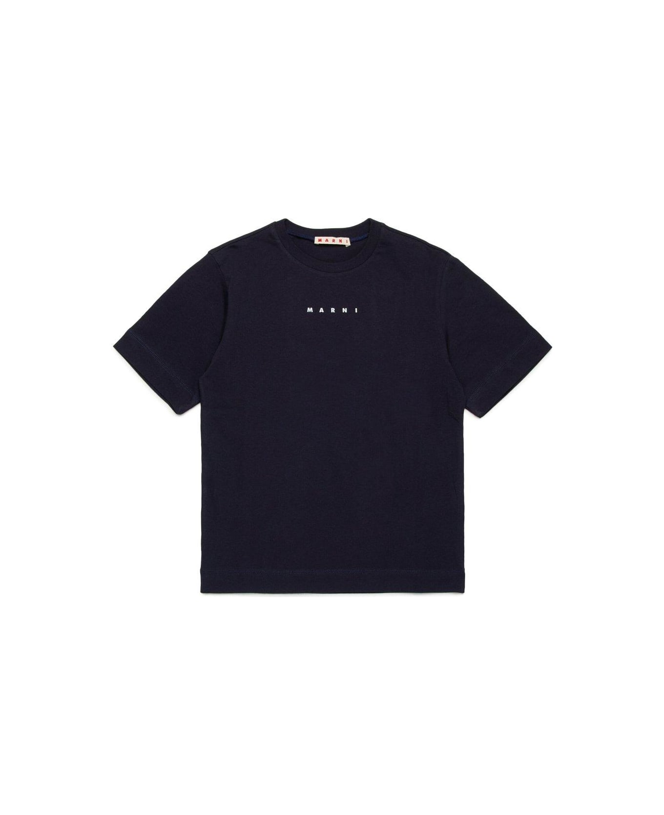 Marni Logo Detailed Crewneck T-shirt - Black