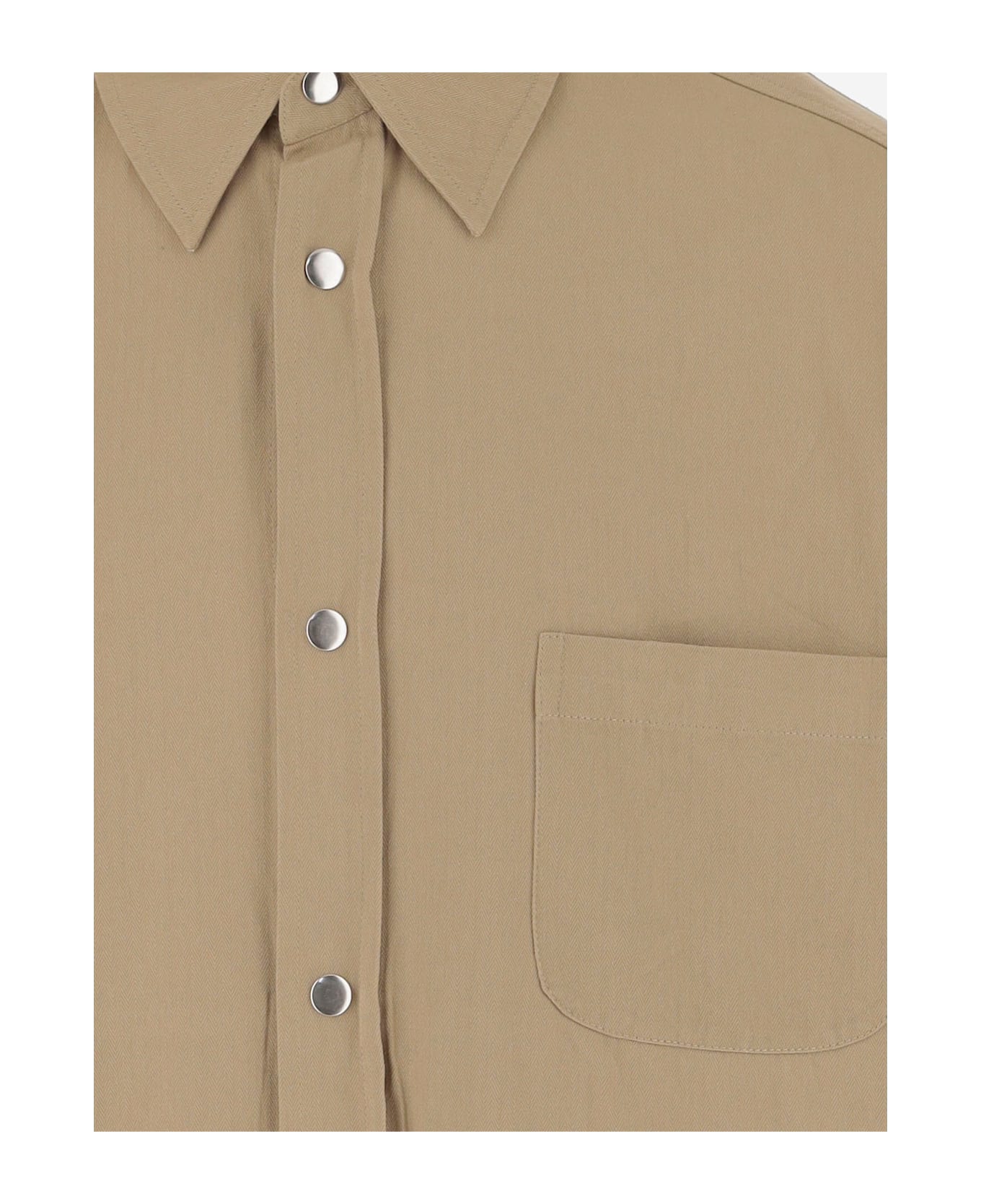 Autry Cotton Logo Shirt - Beige