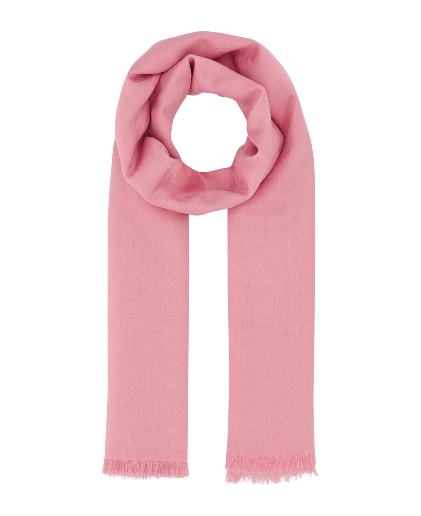 Alexander McQueen Pink Wool Blend Foulard - PINK