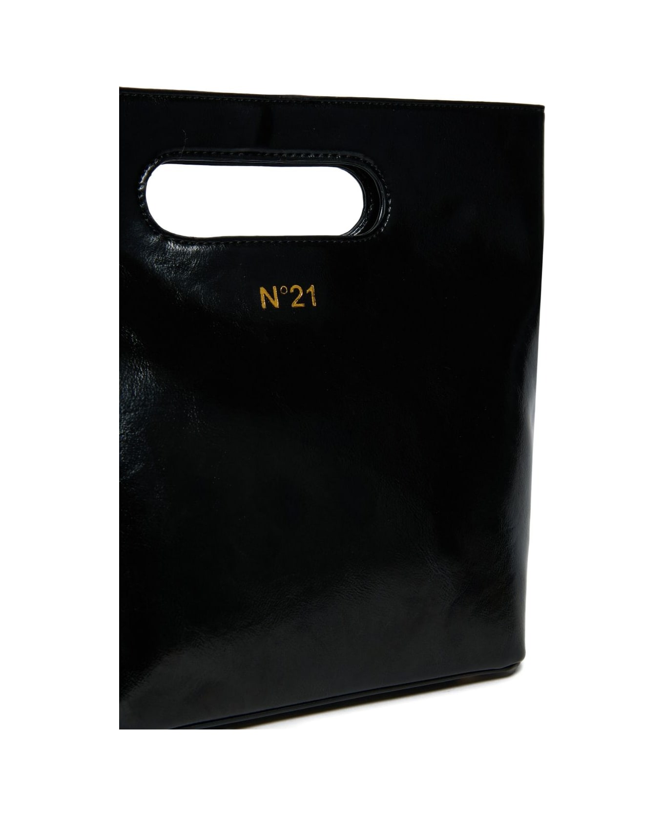 N.21 Nº21 Kids Tote Bag With Logo - Black
