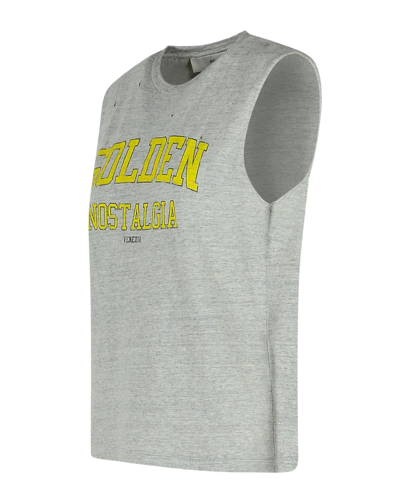 Golden Goose Grey Cotton Tank Top - BLACK