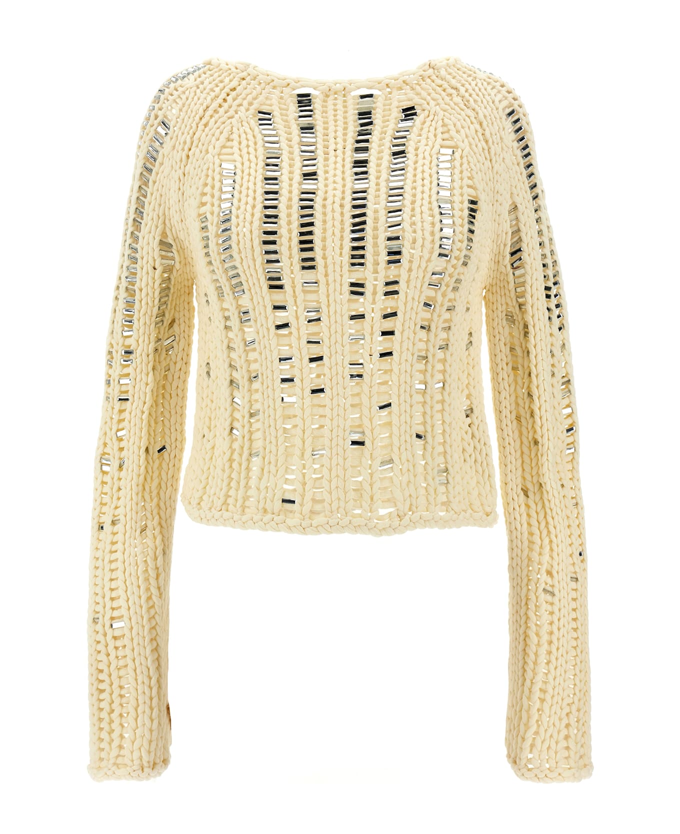 Ermanno Scervino Crystal Sweater - White