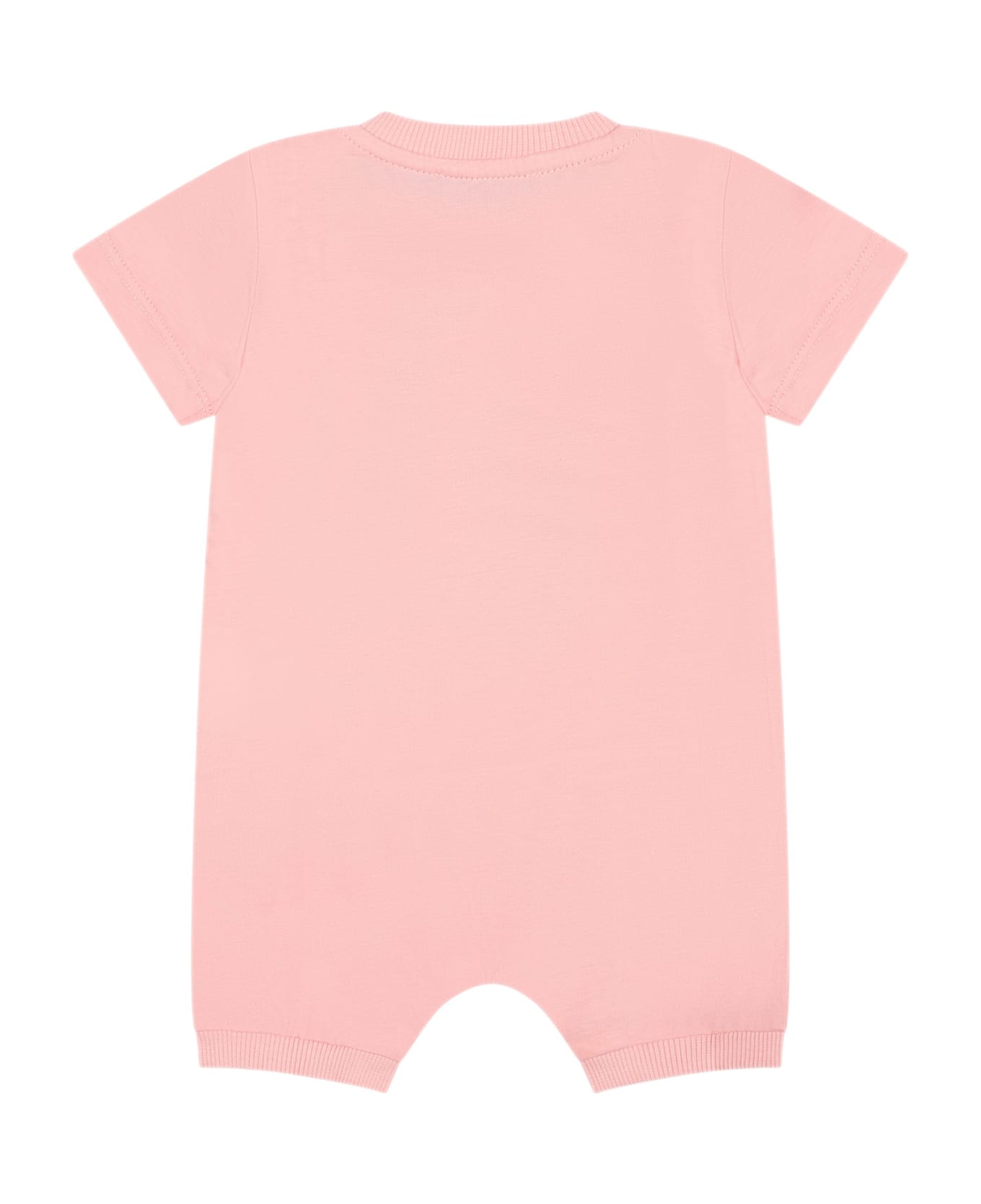 Moschino Pink Bodysuit For Babies With Teddy Bear And Pinwheel - Pink