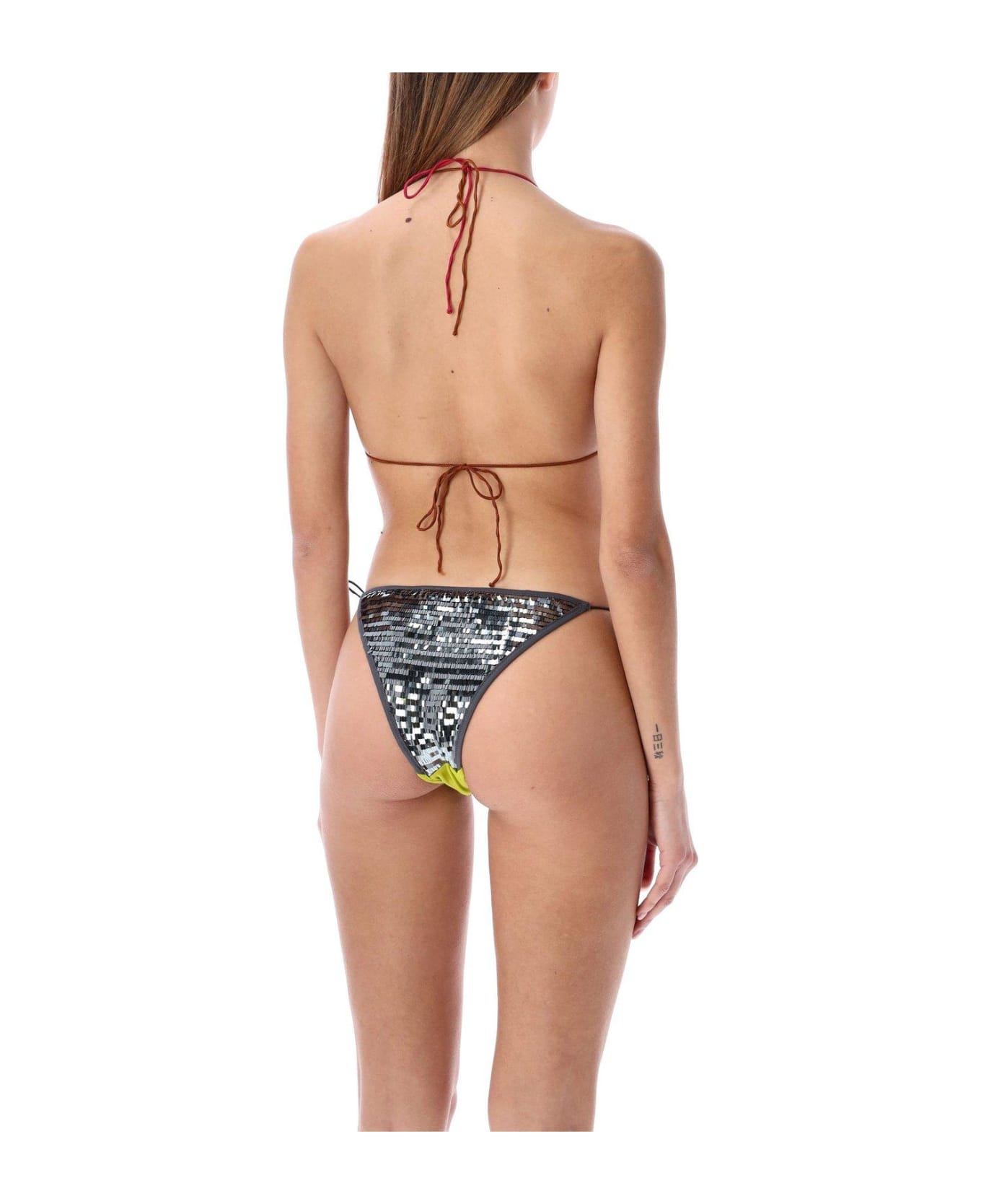 Oseree Microkini Sequin Embellished Bikini Set - Multicolor