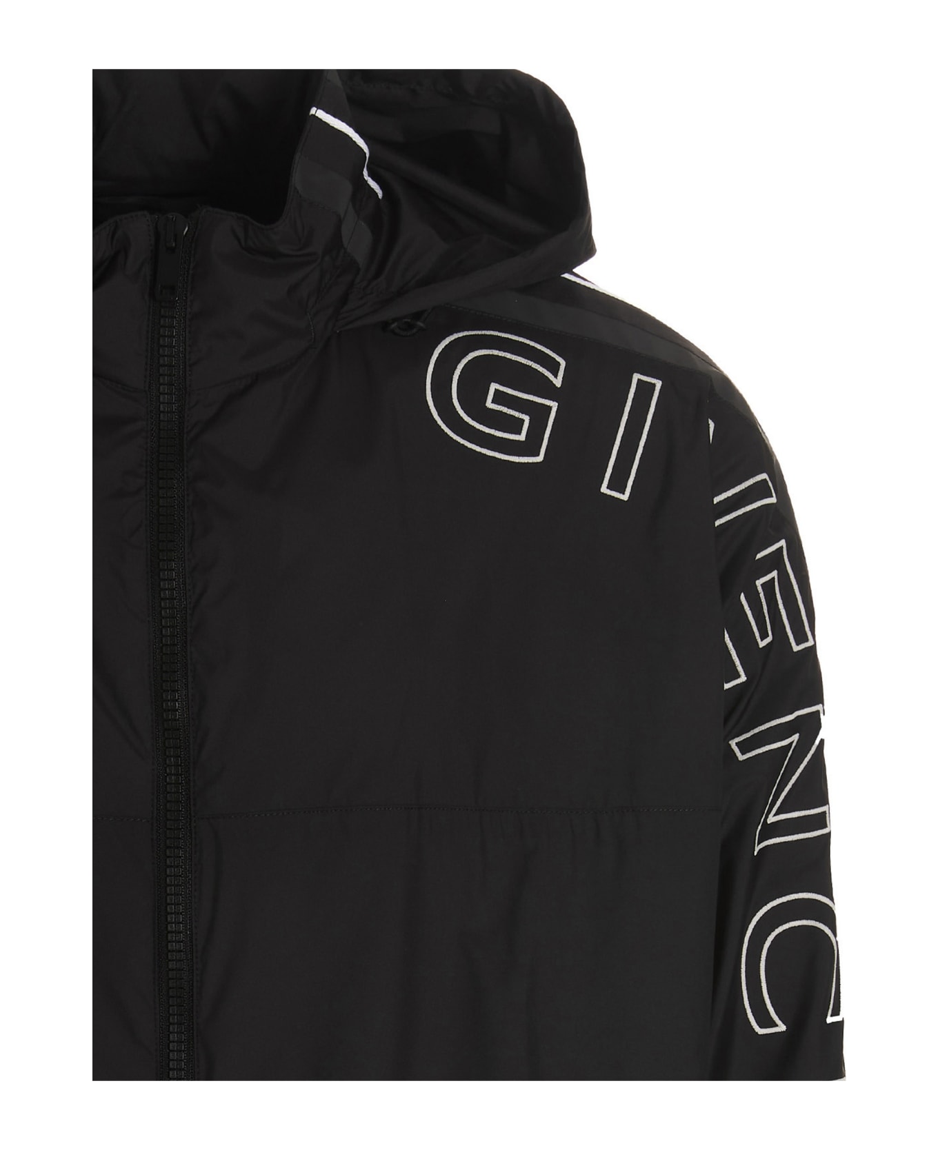 Givenchy tote Embroidered Logo Jacket - Black  