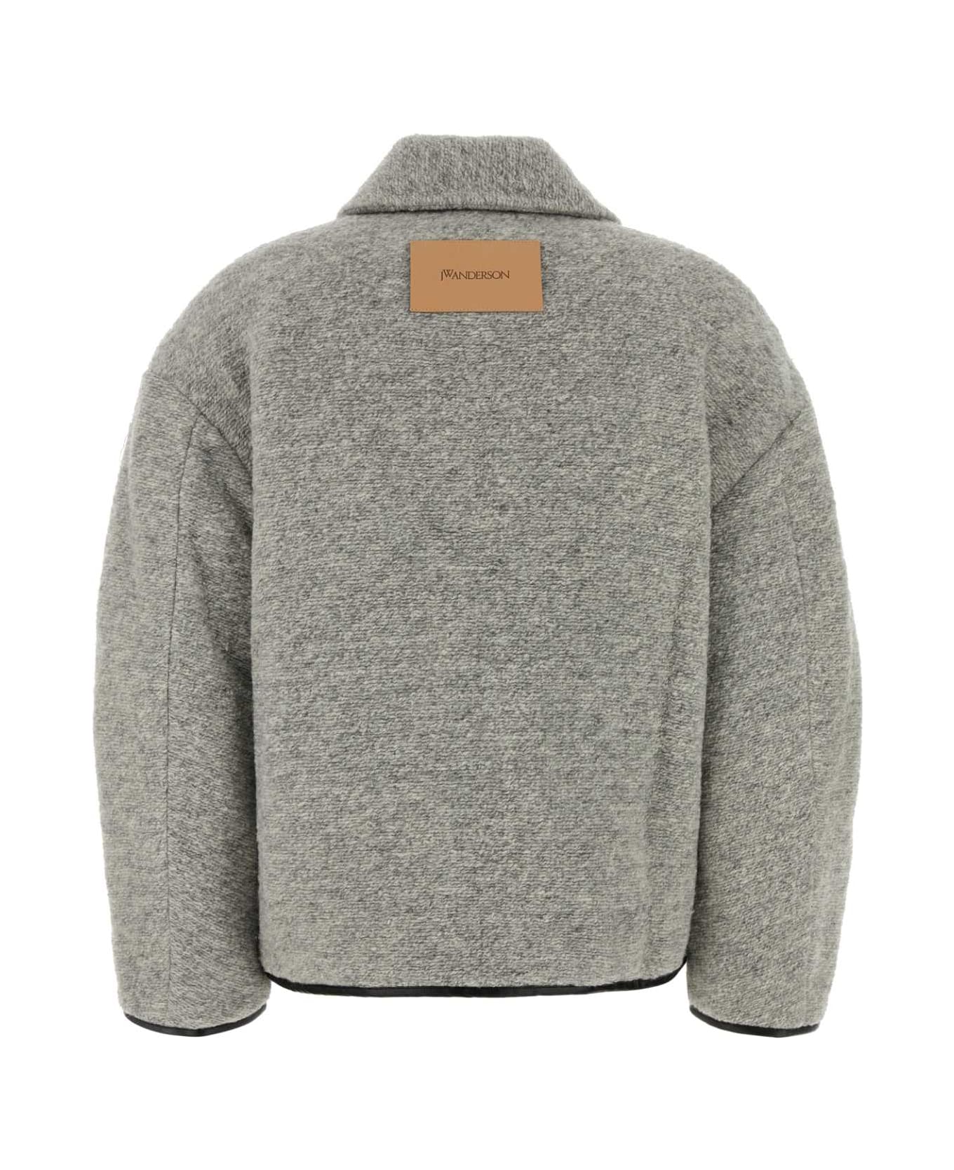 J.W. Anderson Melange Grey Wool Blend Jacket - LIGHTGREYMELANGE