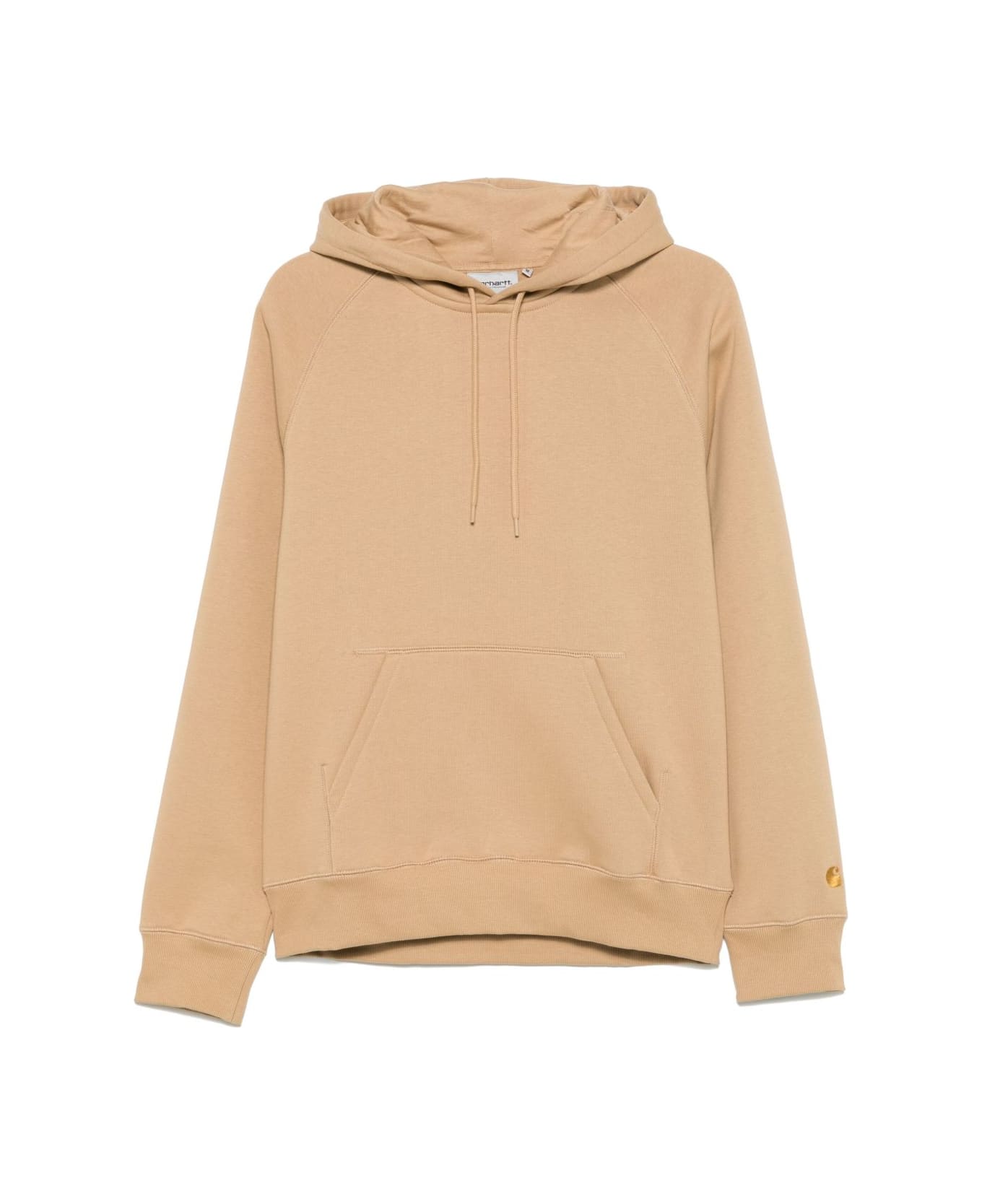 Carhartt WIP Logo Cotton Hoodie - Brown